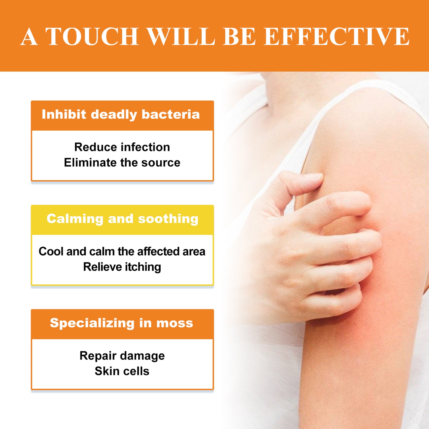 Fifuroes Bee Venom Psoriasis Cream, Relieve Itchy Skin Repair Hand Moss Moisturizing Skin Care Cream