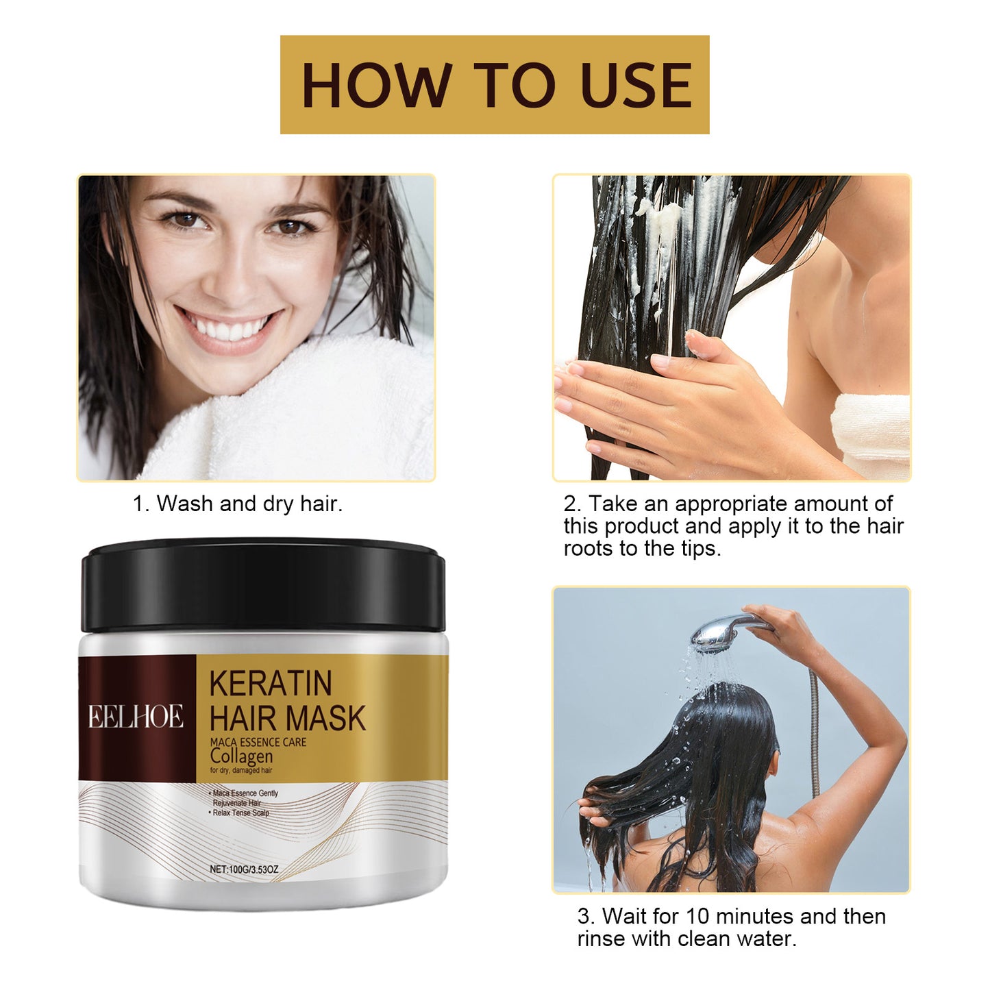 Fifuroes Repair Moisturizing Hair Mask Deep Moisturizing Repair Damaged Hair Dry Split Knot Hair Mask