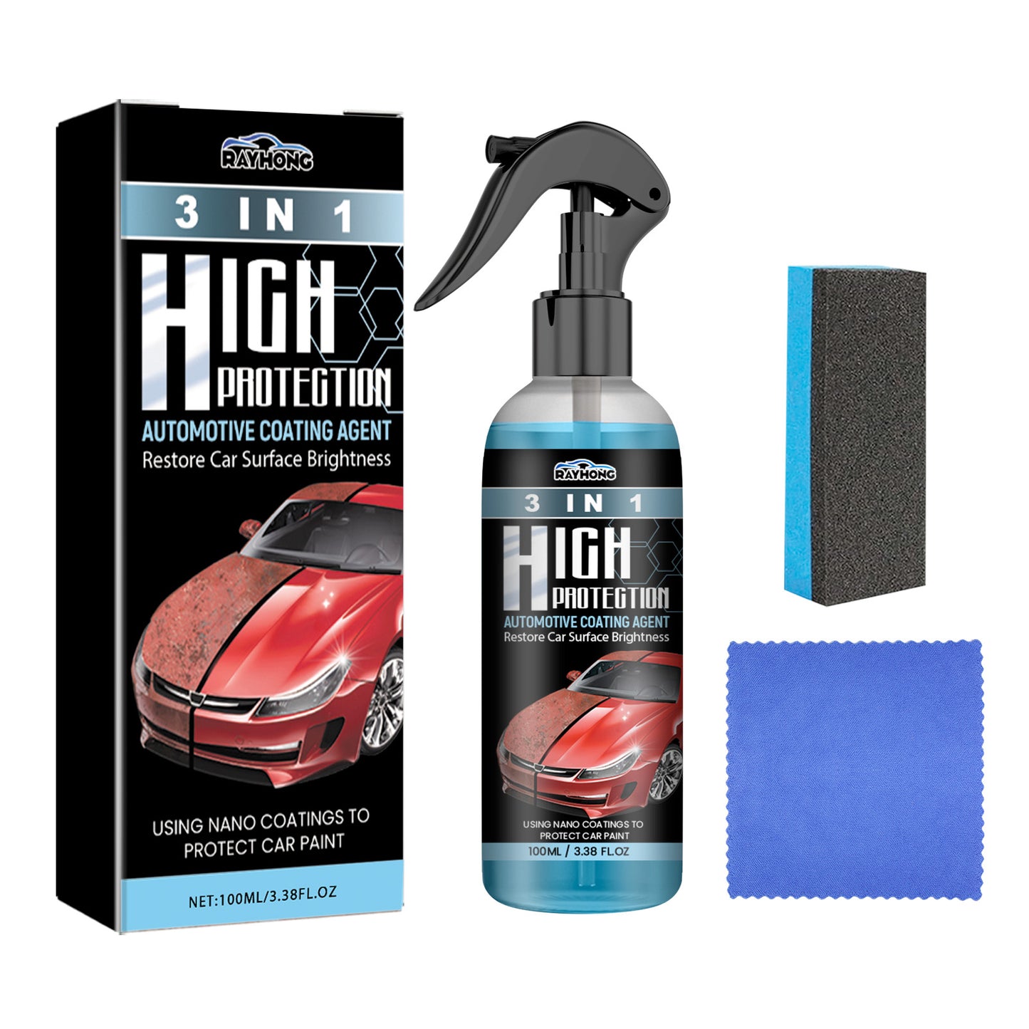 Fifuroes Coating Agent 3-In-1 Oil Removal Polishing Protection Repair Scratches Car Paint Cleaning And Maintenance Coating