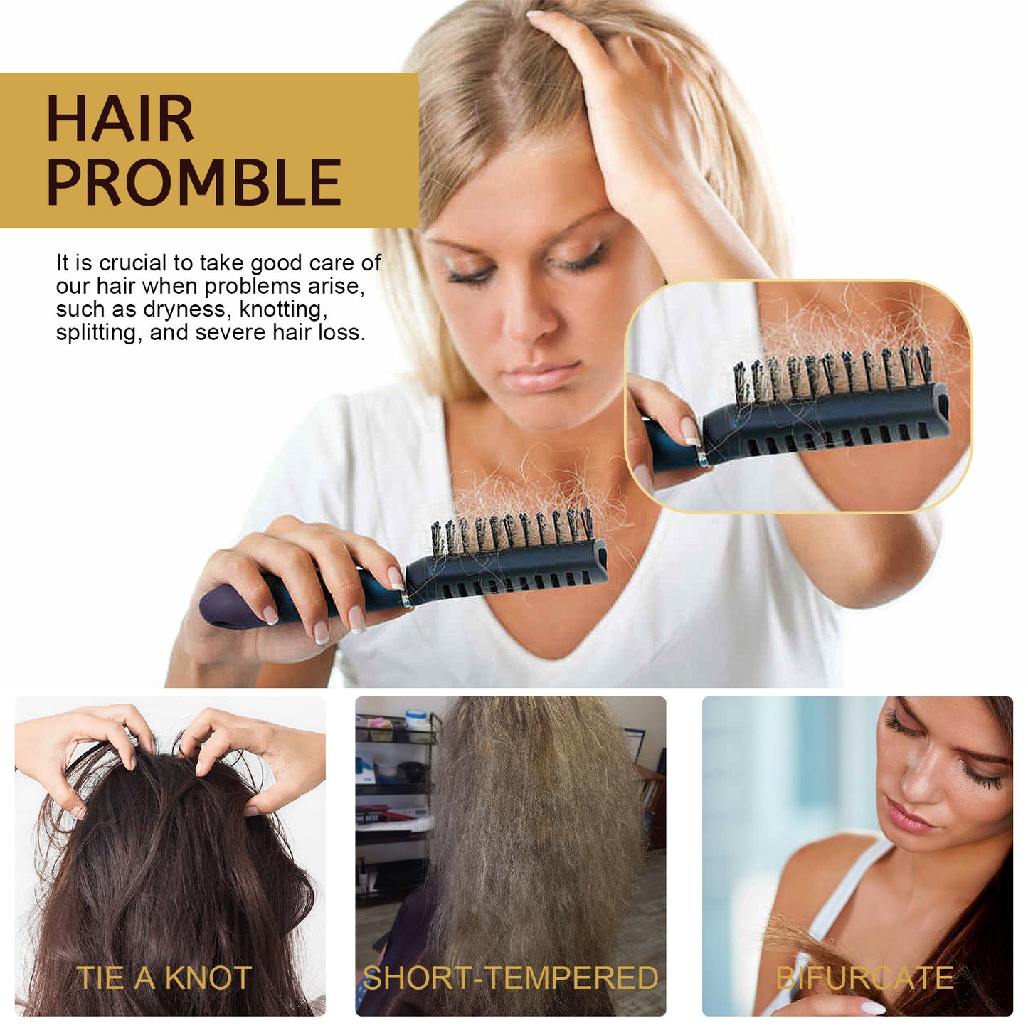 Fifuroes Repair Moisturizing Hair Mask Deep Moisturizing Repair Damaged Hair Dry Split Knot Hair Mask