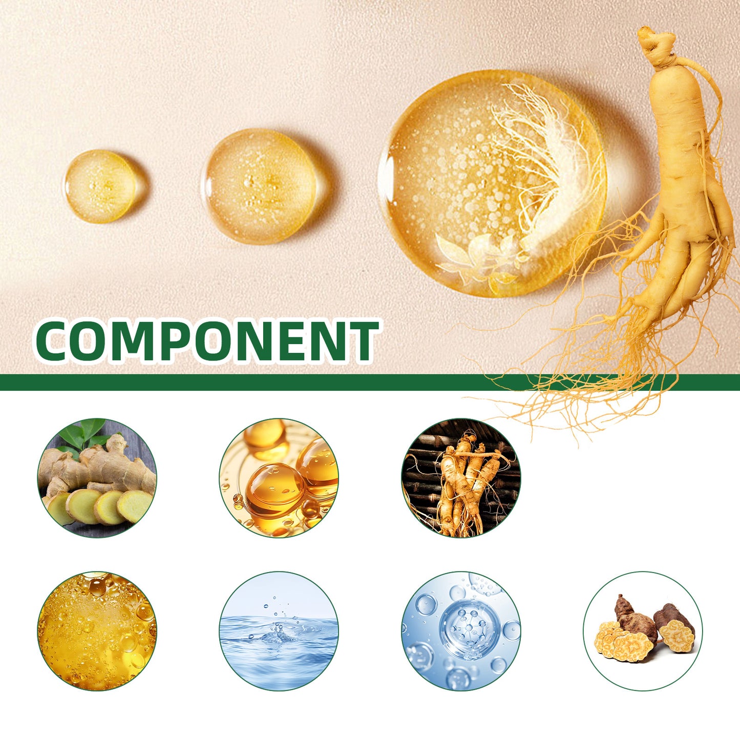 Fifuroes Ginseng Hair Growth Liquid, Ginseng Essence Moisturizes Hair, Hair Prevents Loss And Care Hair Growth Spray