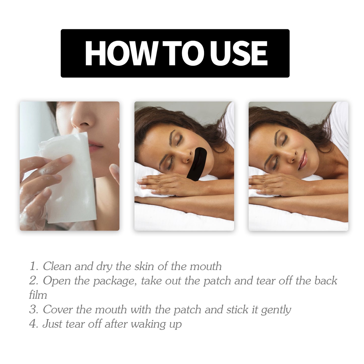 Fifuroes Anti-Snoring Patch Open Mouth Breathing Close Mouth Anti-Snoring Care For Sleeping Adults Anti-Snoring Patch