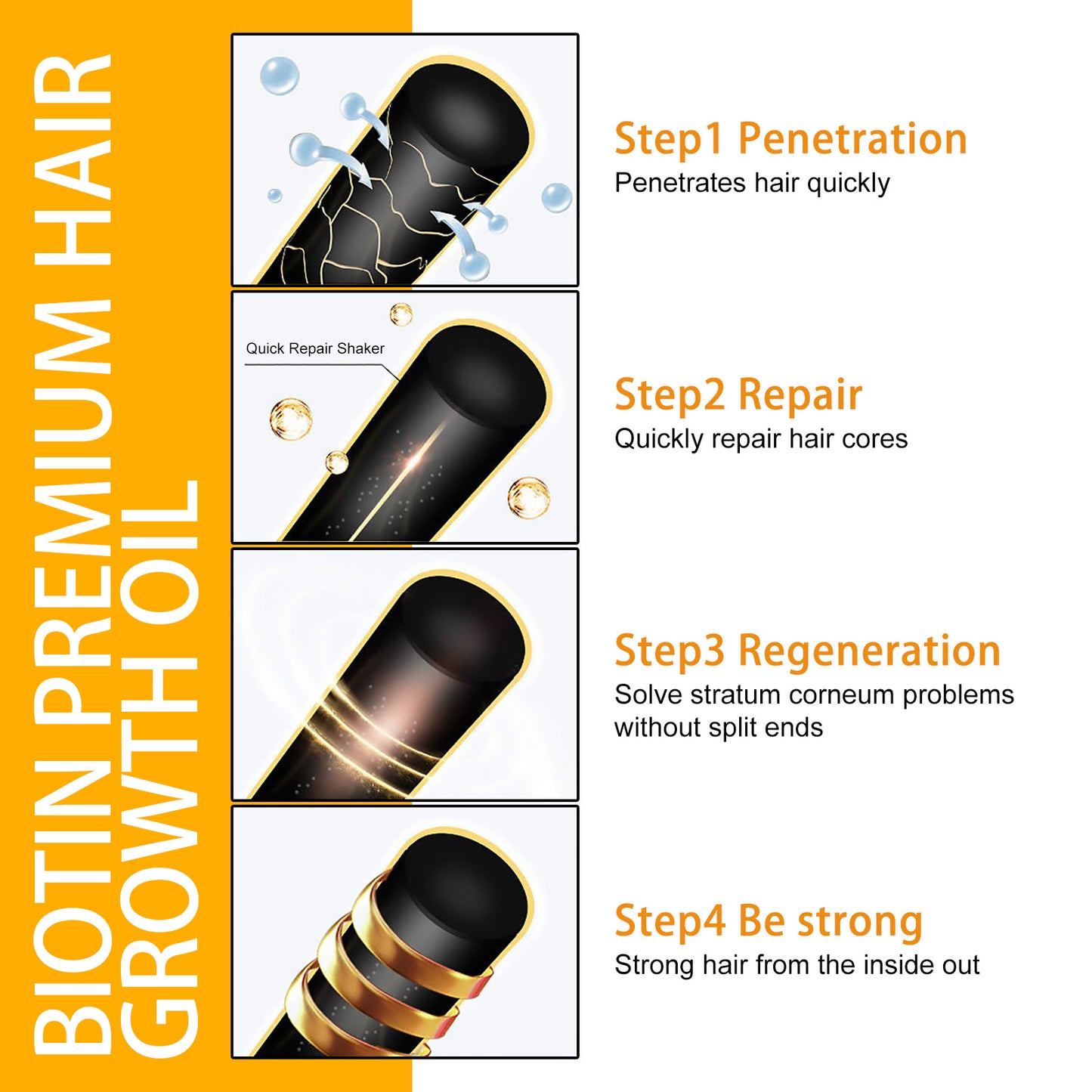 Fifuroes Biotin Hair Essential Oil Deeply Moisturizes And Improves Scalp Massage Treatment Soft Hair Essential Oil