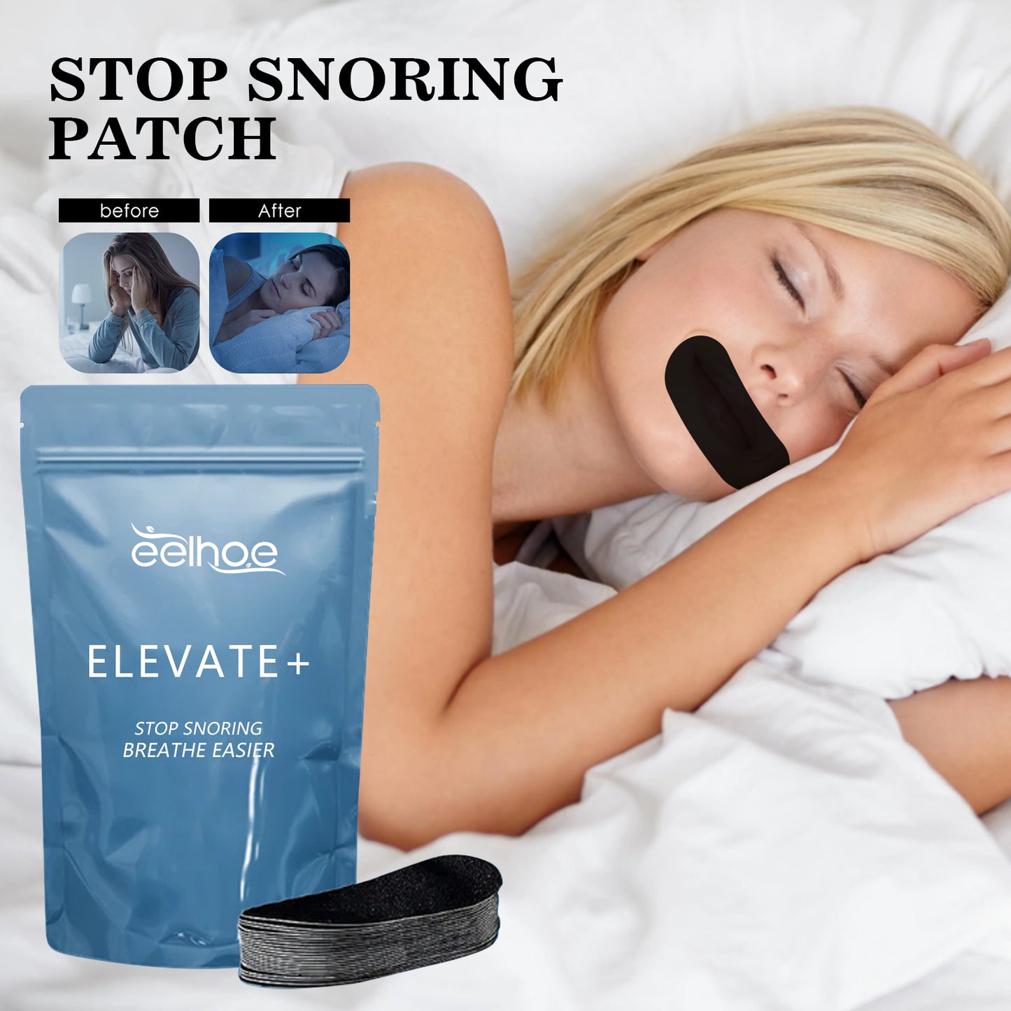 Fifuroes Anti-Snoring Patch Open Mouth Breathing Close Mouth Anti-Snoring Care For Sleeping Adults Anti-Snoring Patch