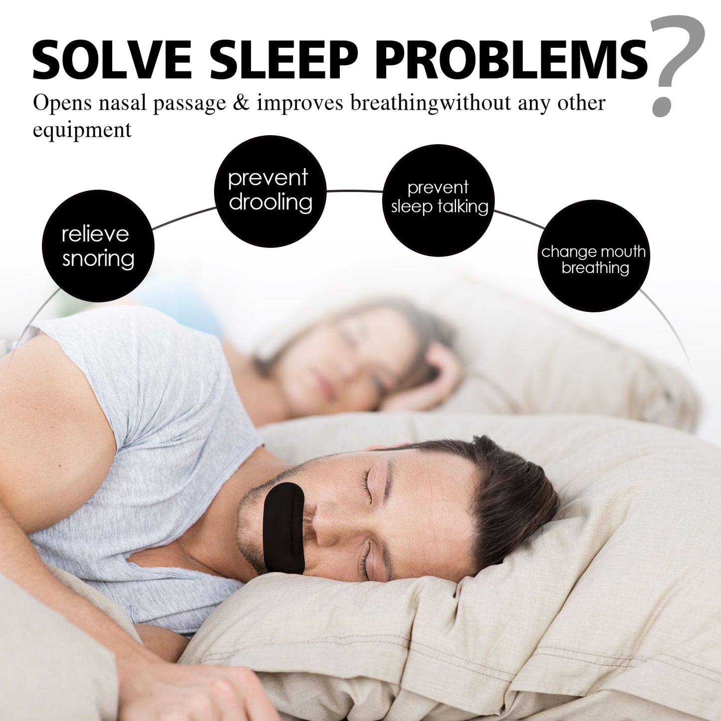 Fifuroes Anti-Snoring Patch Open Mouth Breathing Close Mouth Anti-Snoring Care For Sleeping Adults Anti-Snoring Patch