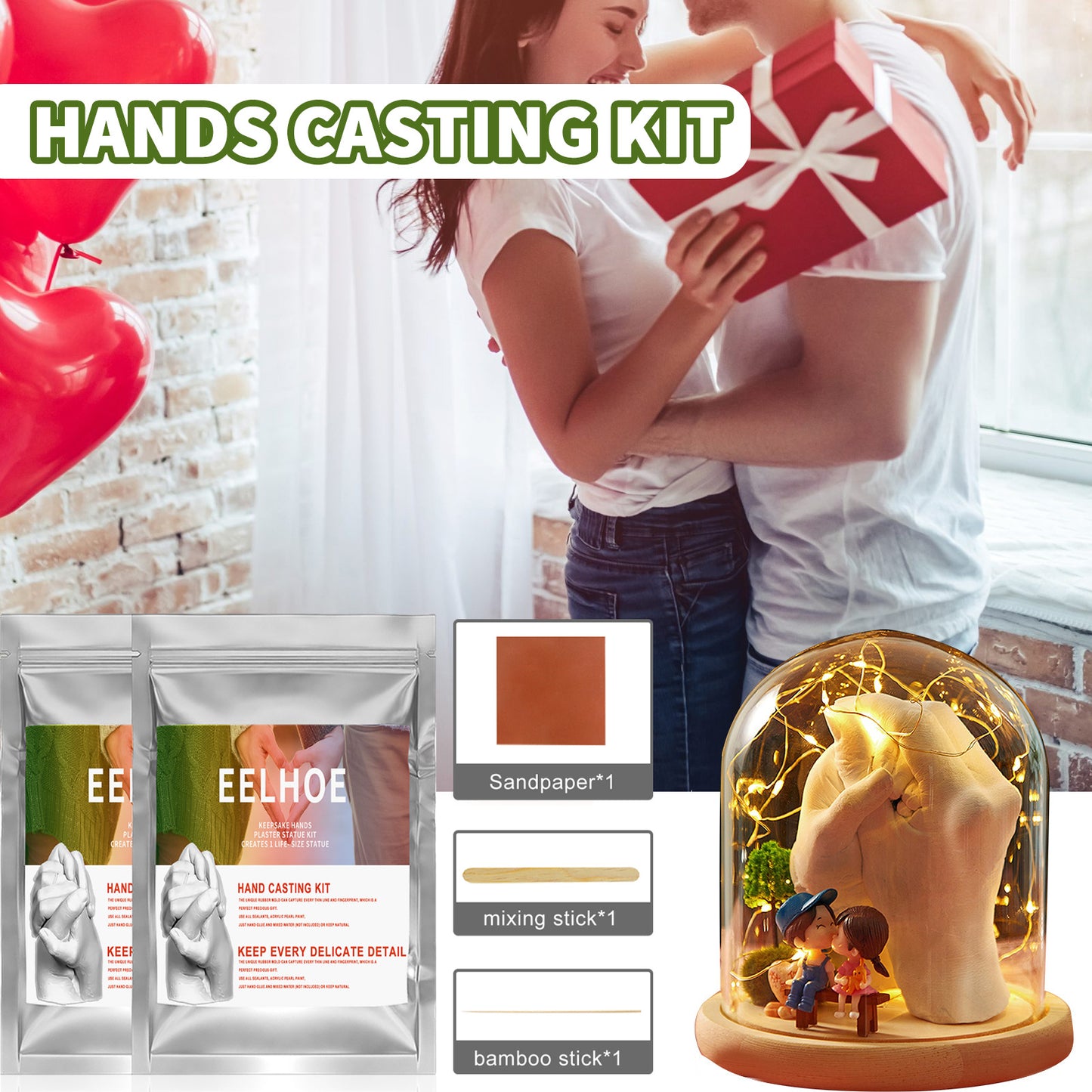 Fifuroes Hands Casting Kit, Baby Three-Dimensional Hands And Feet Model Making Materials For Valentine's Day Gifts