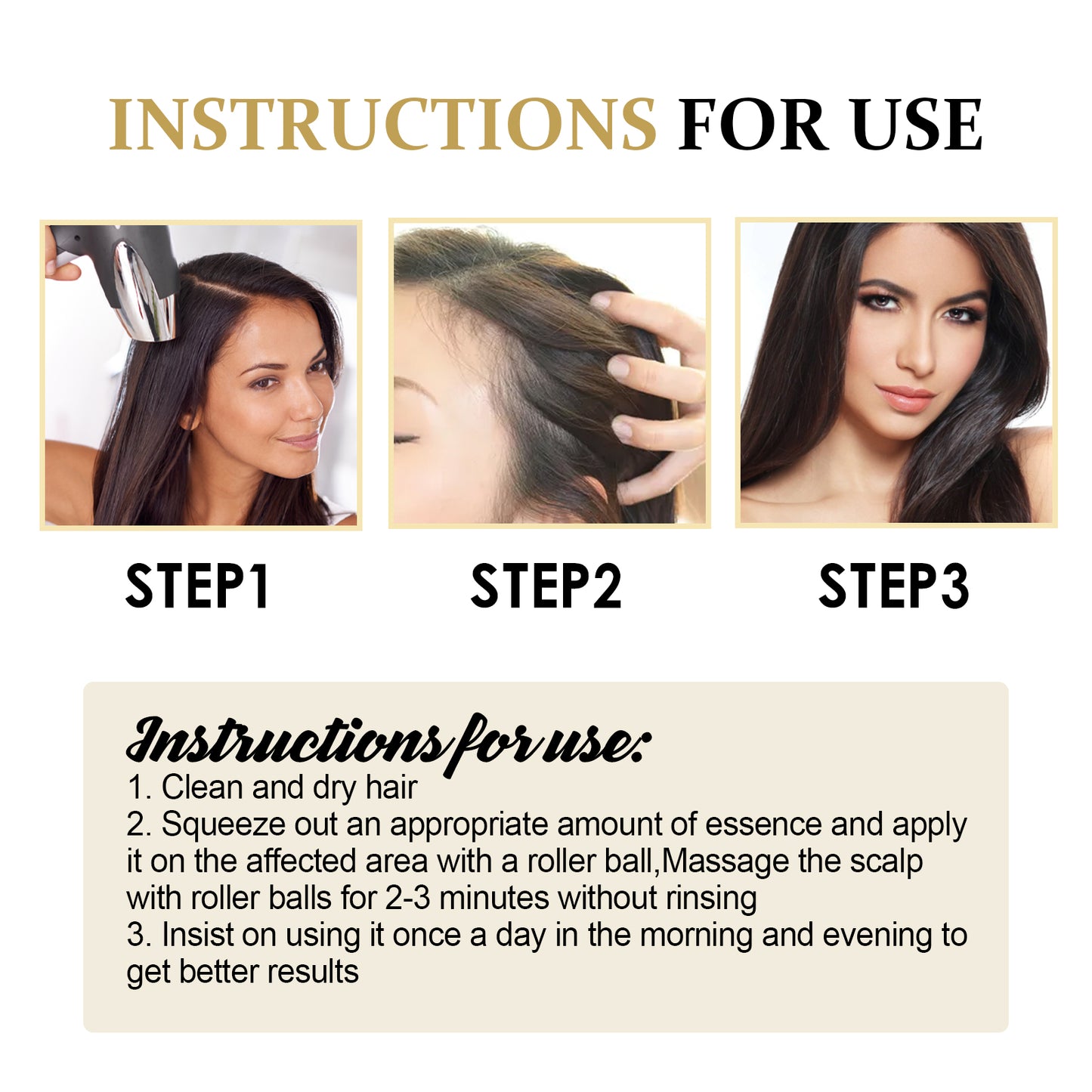 Fifuroes Hair Boost Darken Strengthen Essence, Scalp Massage Moisturizing Hair Roots Thick Smooth Hair Care Ball