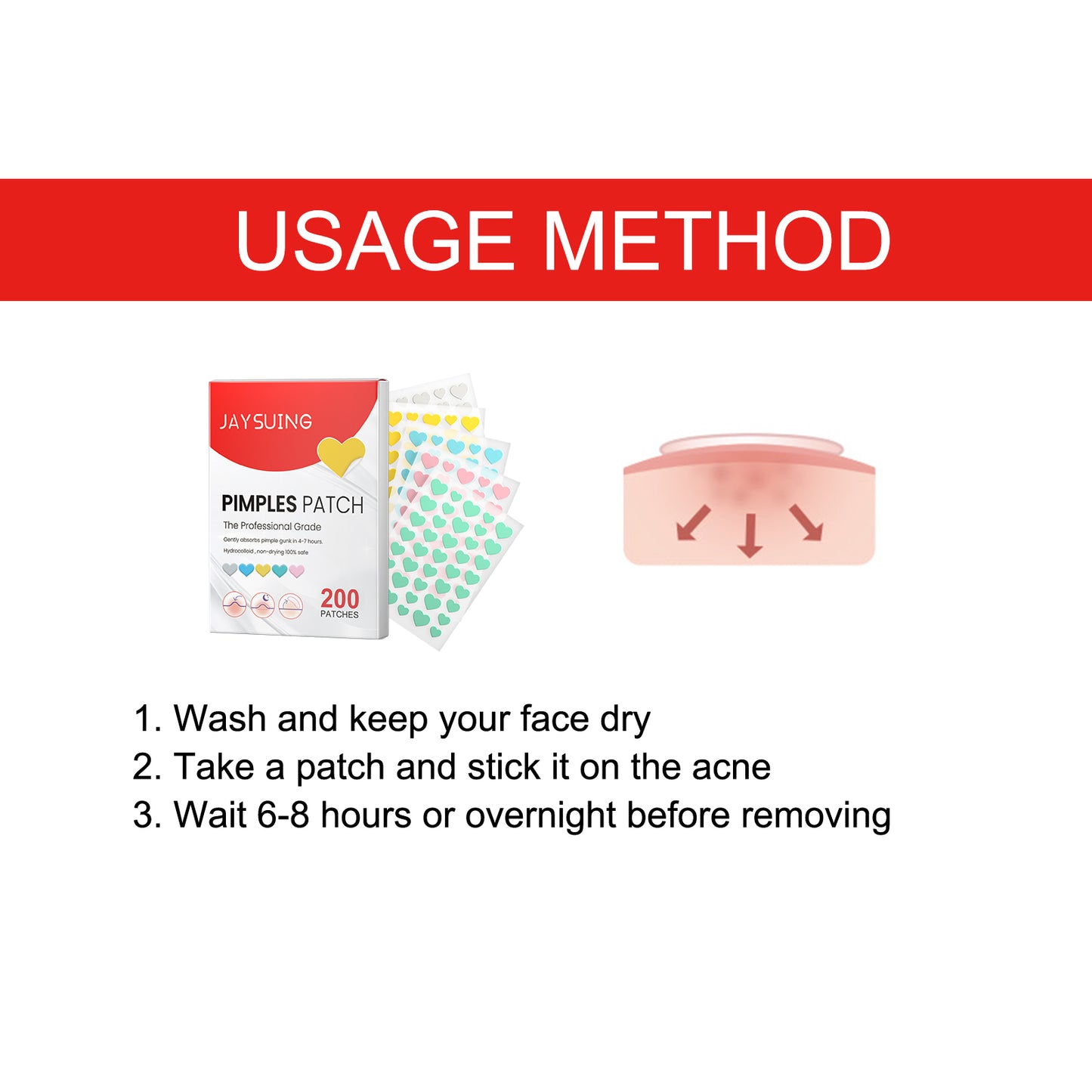 Fifuroes Pimples Patch, Mild Non-Irritant Lightening Pimples Spot Pimples Mark Covering Acne Pimples Patch