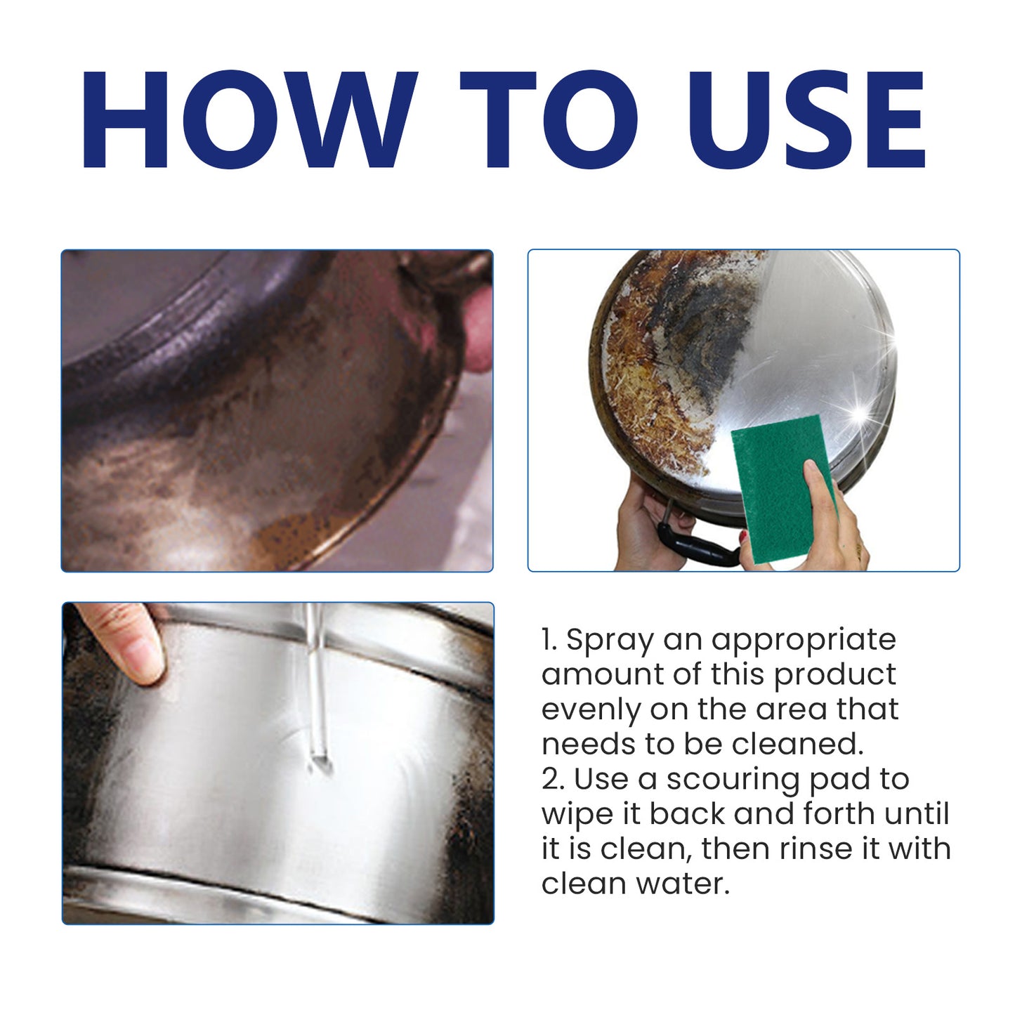 Fifuroes Multi Purpose Cleaning System, Gentle Decontamination Multi-Surface Foam Cleaner For Kitchen Cooktop Cookware