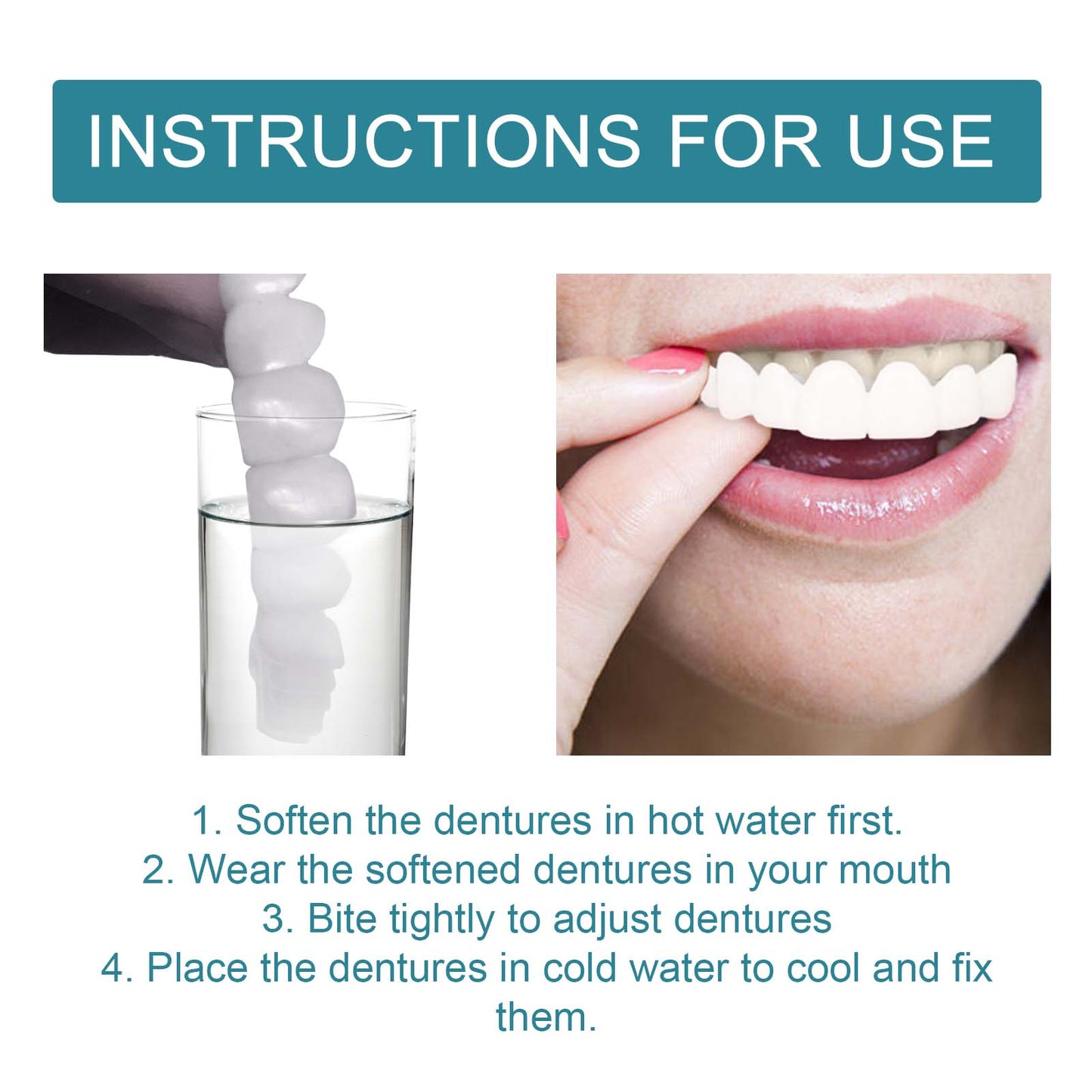 Fifuroes Adjustable Buckle Denture, Temporary Fillings Interdental Fillings Orthodontic Denture Kits