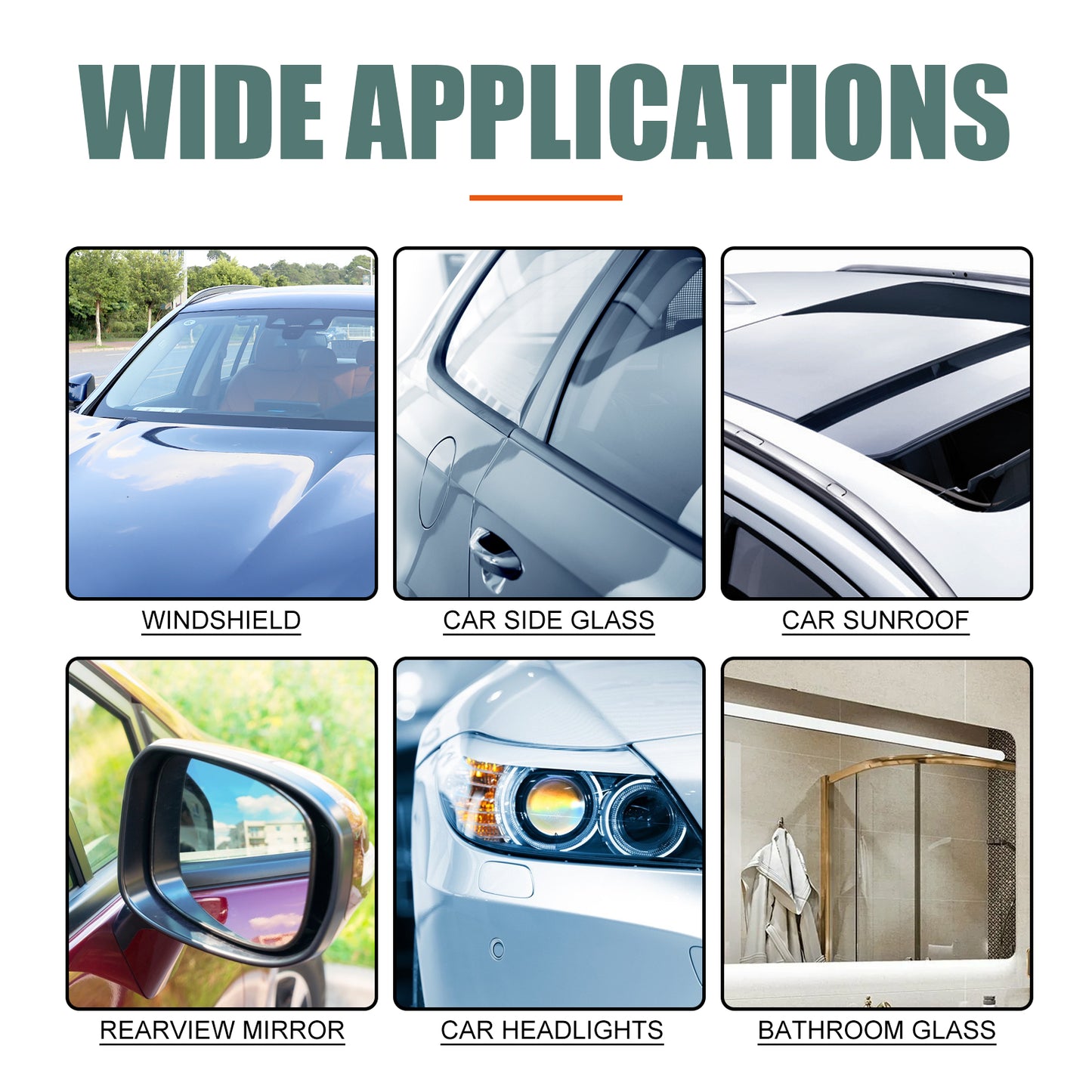 Fifuroes Car Glass-Anti Fog Hydrophobic Coating Spray, Rearview Mirror Windshield Cleaner Stains Hydrophobic Water Spray Antifogging Agent