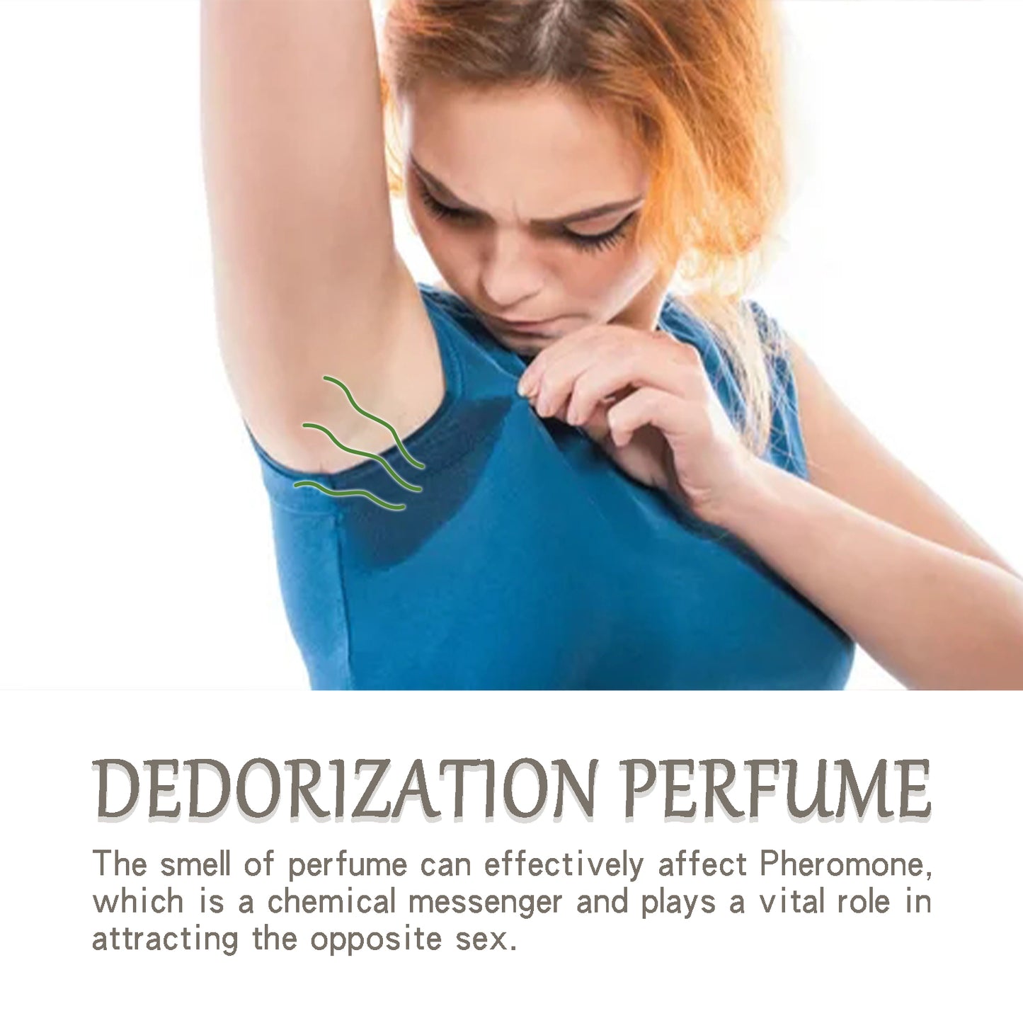 Fifuroes Deodorant Roll-On Perfume, Relives Underarm Body Odor Refreshing Anti-Perspirant Natural Fragrance Portable Perfume