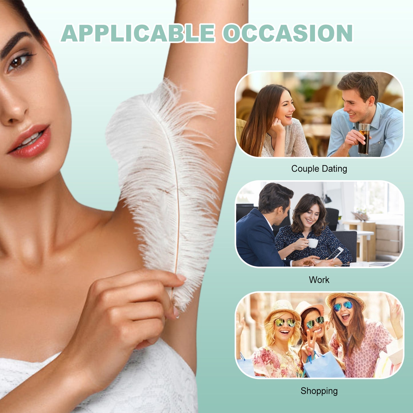 Fifuroes Deodorant Perfume Spray, Armpit Sweat Deodorizing Refreshing Whitening Deodorizing Body Lasting Deodorizing