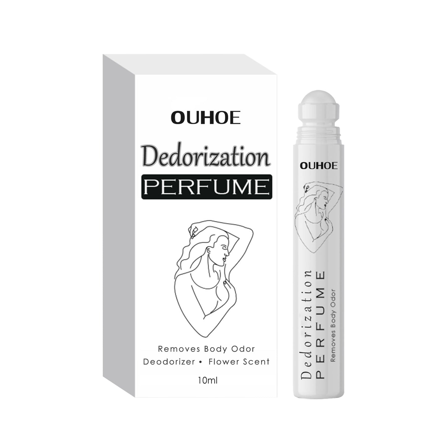Fifuroes Deodorant Roll-On Perfume, Relives Underarm Body Odor Refreshing Anti-Perspirant Natural Fragrance Portable Perfume