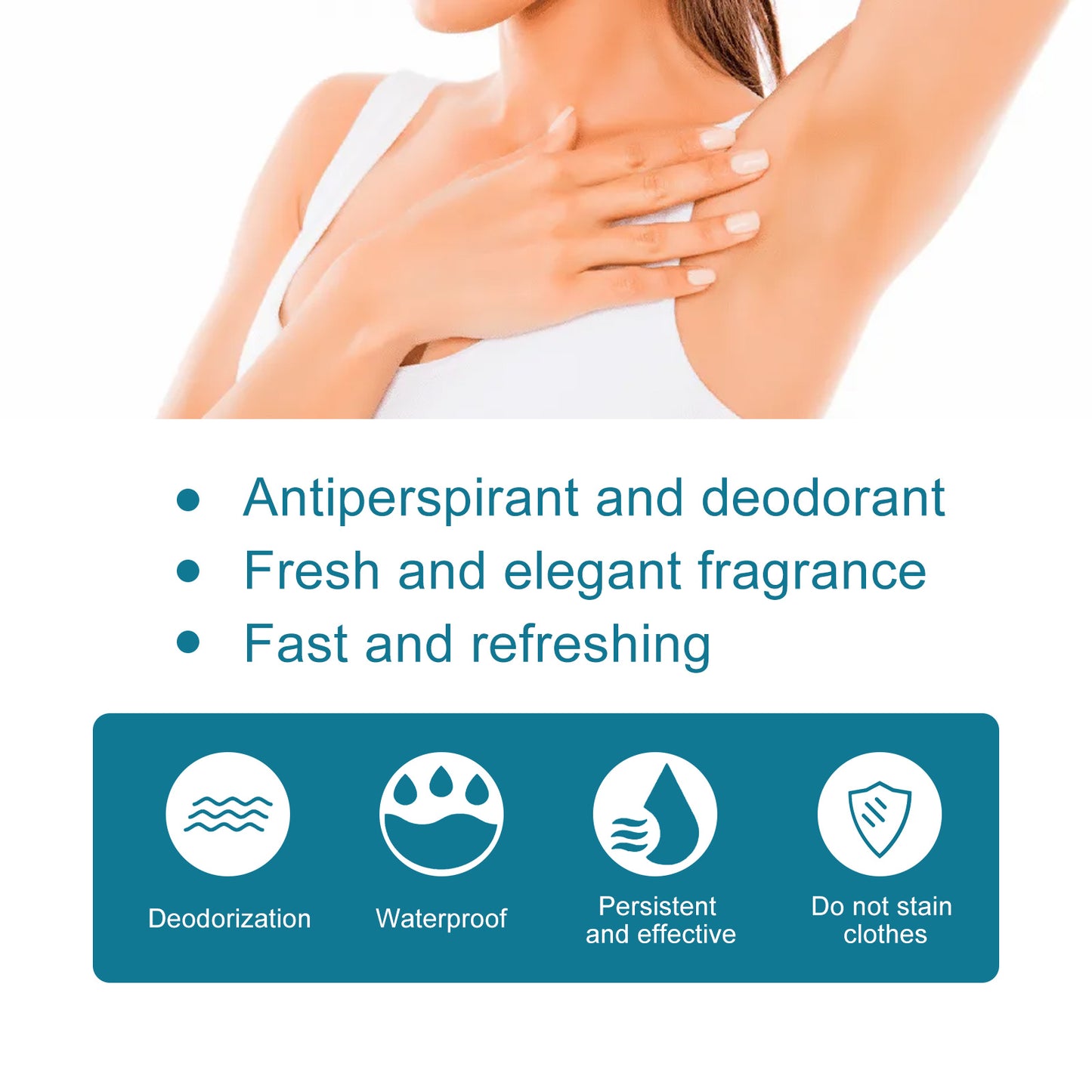Fifuroes Coconut Oil Underarm Deodorant, Lighten Underarm Odor Refreshing And Fragrance Antiperspirant Cream