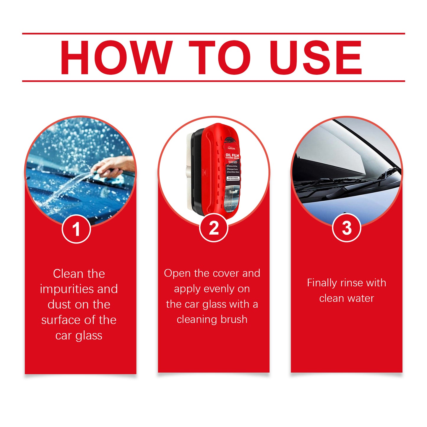 Fifuroes Car Windscreen Cleaner Windscreen Refurbishment Decontamination Cleaning Oil Film Cleaner