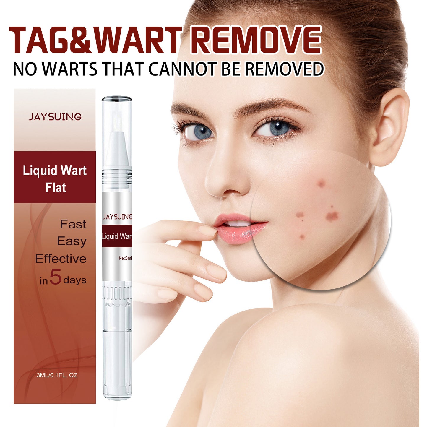 Fifuroes Wart Cream Pen, Skin Tags Gram Warts Fade Moles Corns Smooth Moisturizing Skin Repair