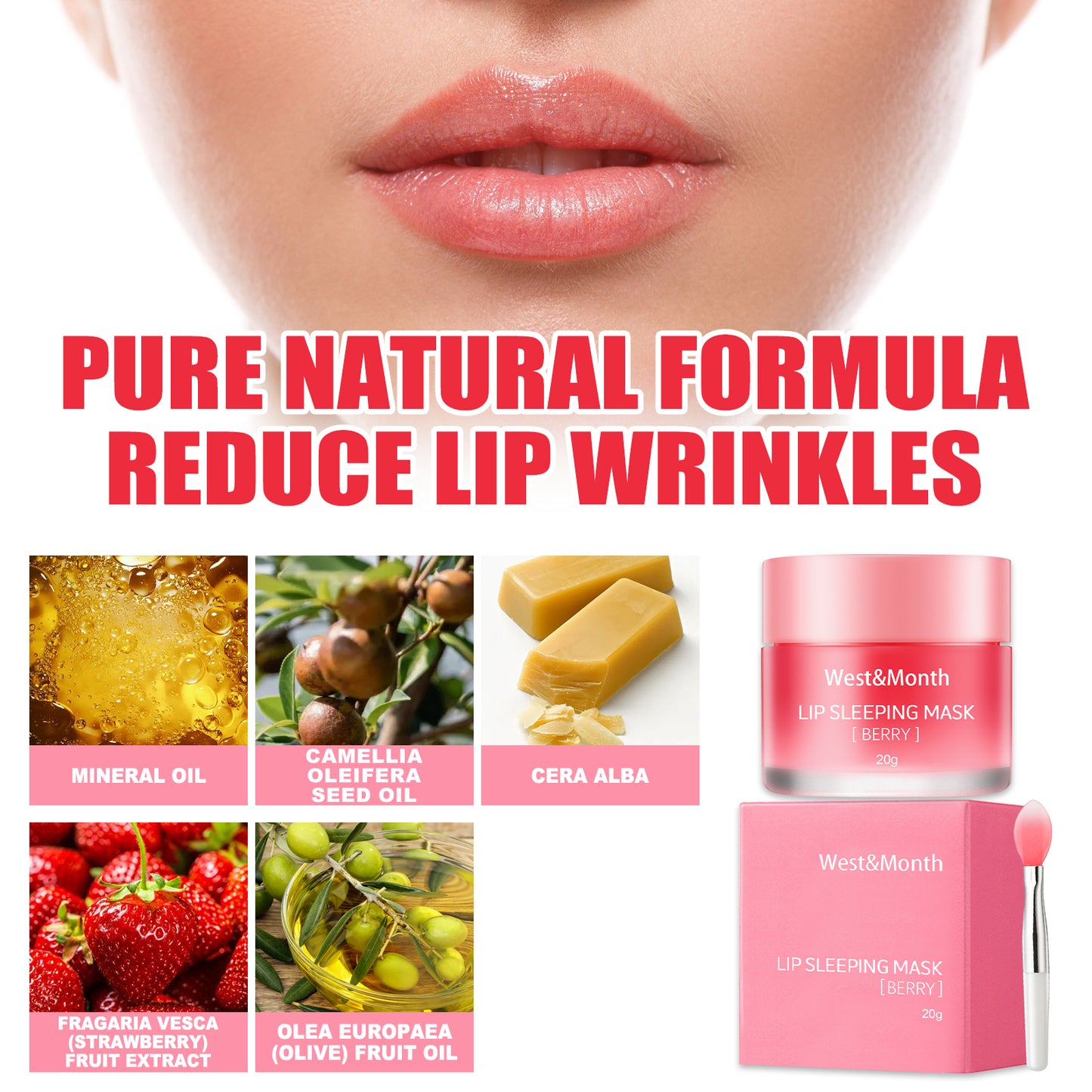 Fifuroes Jelly Lip Mask Moisturizes, Hydrates, Reduces Lip Lines And Moisturizes Lip Skin