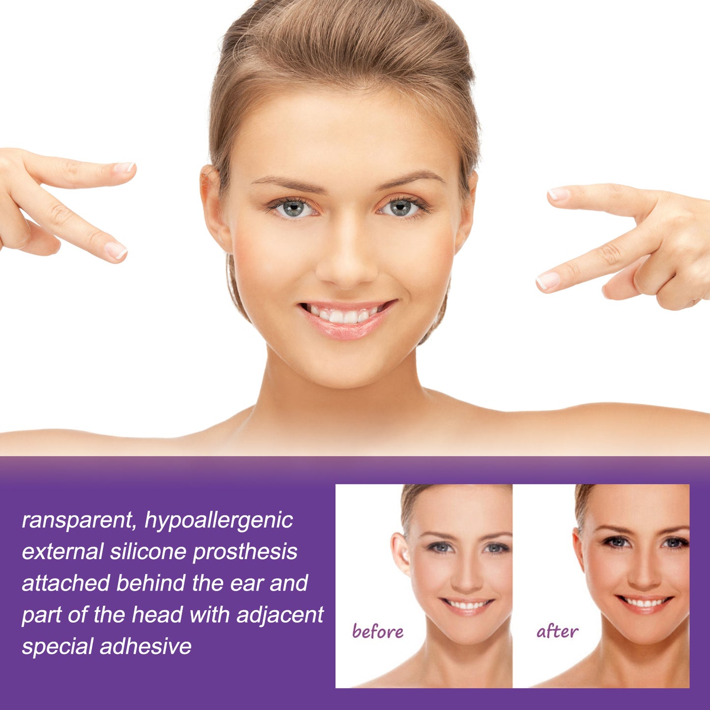 Fifuroes Cosmetic Ear Correctors, Ear Display Small Support Corrects Flapper Ear Pinna Shape Waterproof Ear Stickers