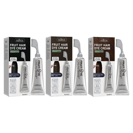 Fifuroes Fruit And Vegetable Hair Cream, Natural, Mild And Long-Lasting, Does Not Hurt The Scalp. Easy To Apply Dark Hair Cream