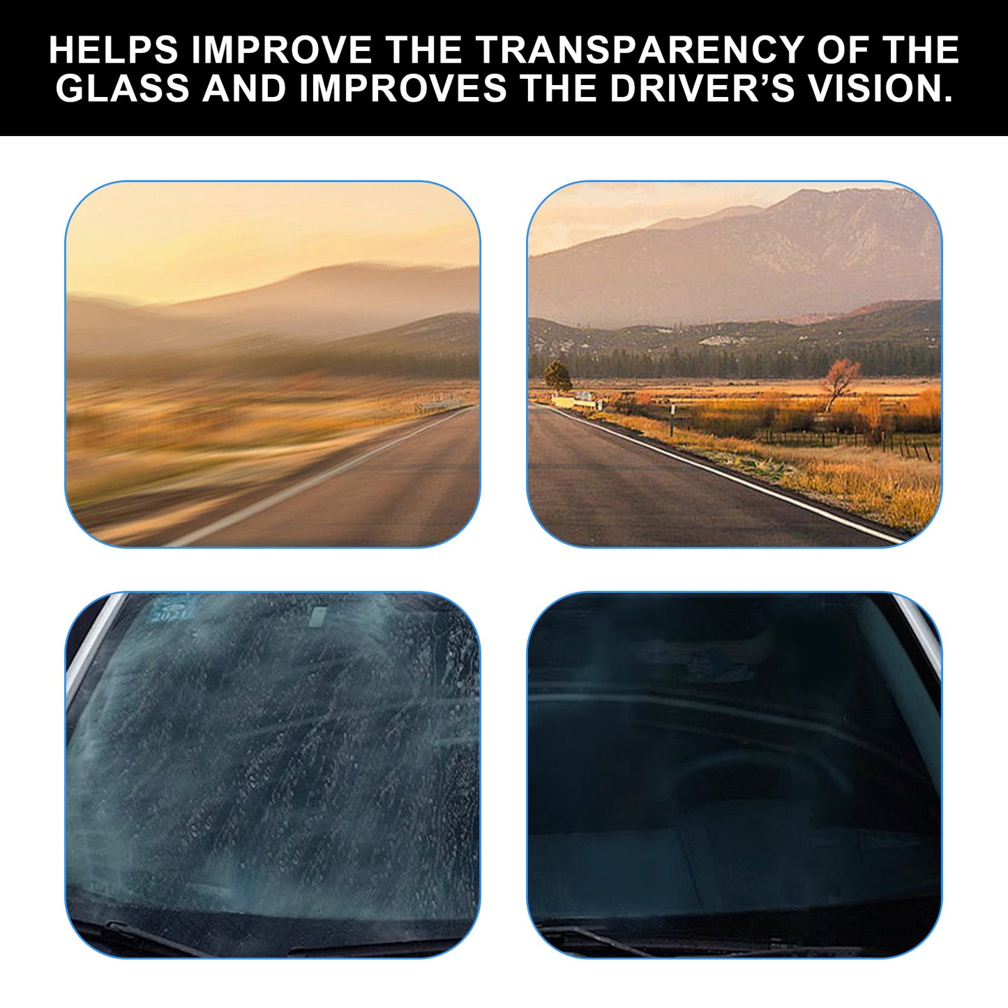 Fifuroes Ceramic Spray Coating, Window Front Windshield Stain Remover Oil Film Cleaner
