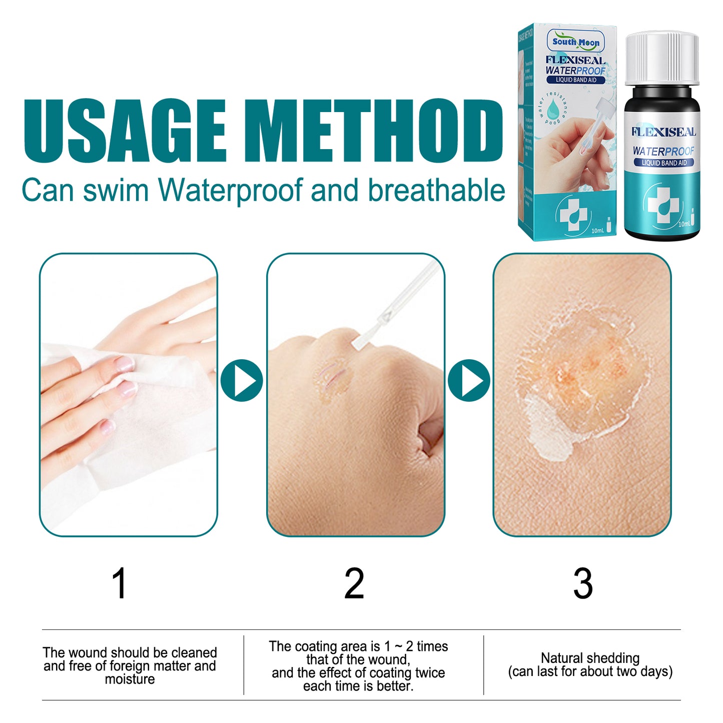 Fifuroes Breathable Surface Liquid Dressing, Protective Waterproof Transparent Wound Dressing Fast Film Formation