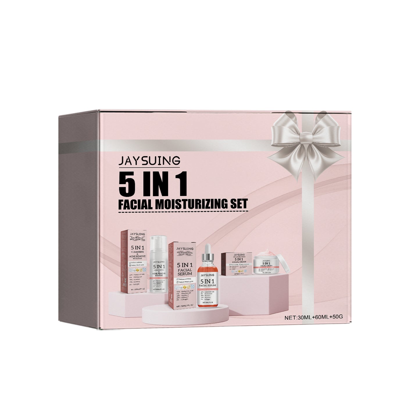 Fifuroes 5 In 1 Facial Moisturizer Set, Hydrating And Moisturizing Deep Moisturizing Whitening, Brightening And Firming Skin