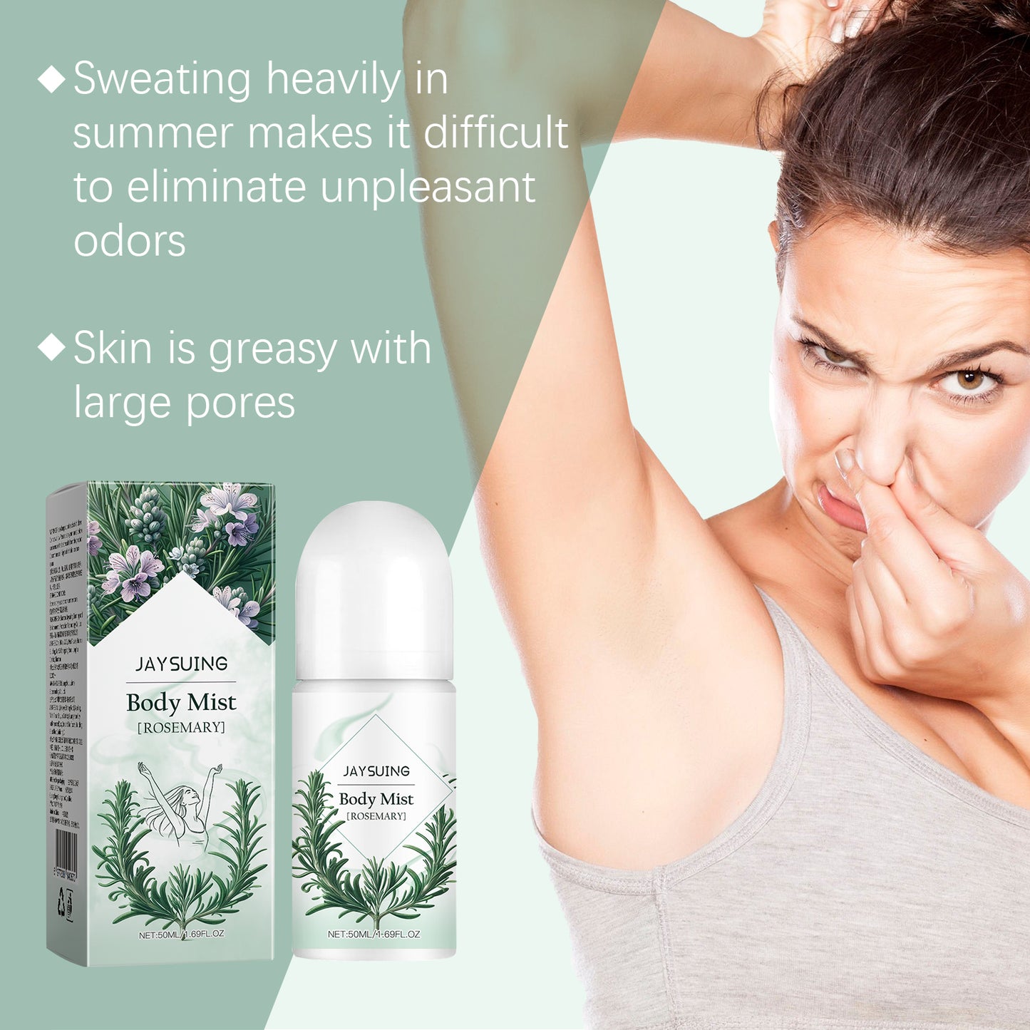 Fifuroes Rosemary Deodorant For Dry Body And Long-Lasting Rosemary Deodorant Ball Body Lotion