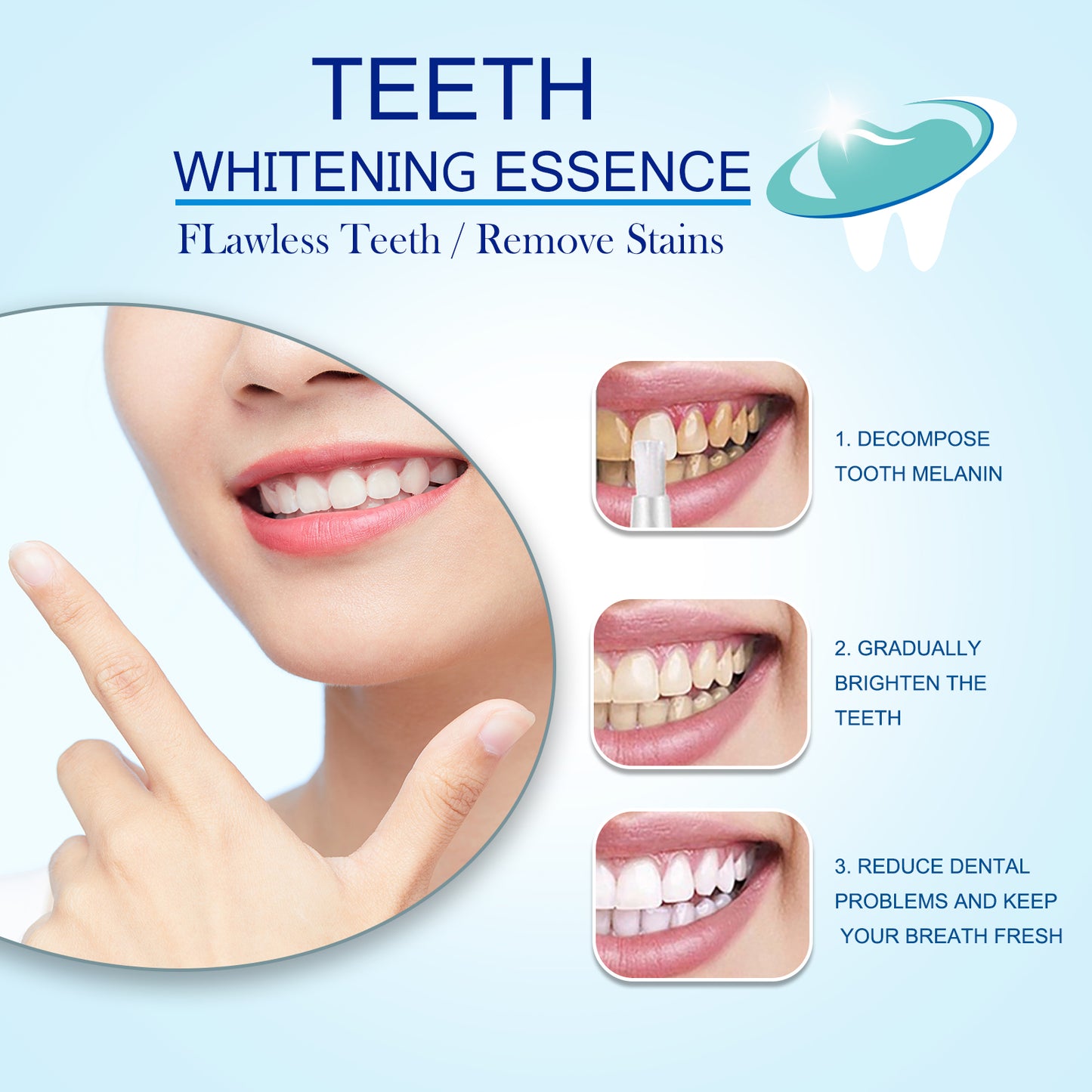 Fifuroes Teeth Cleaning Pen Deep Clean White Teeth Fresh Breath Clean Mouth Clean Plaque Clean