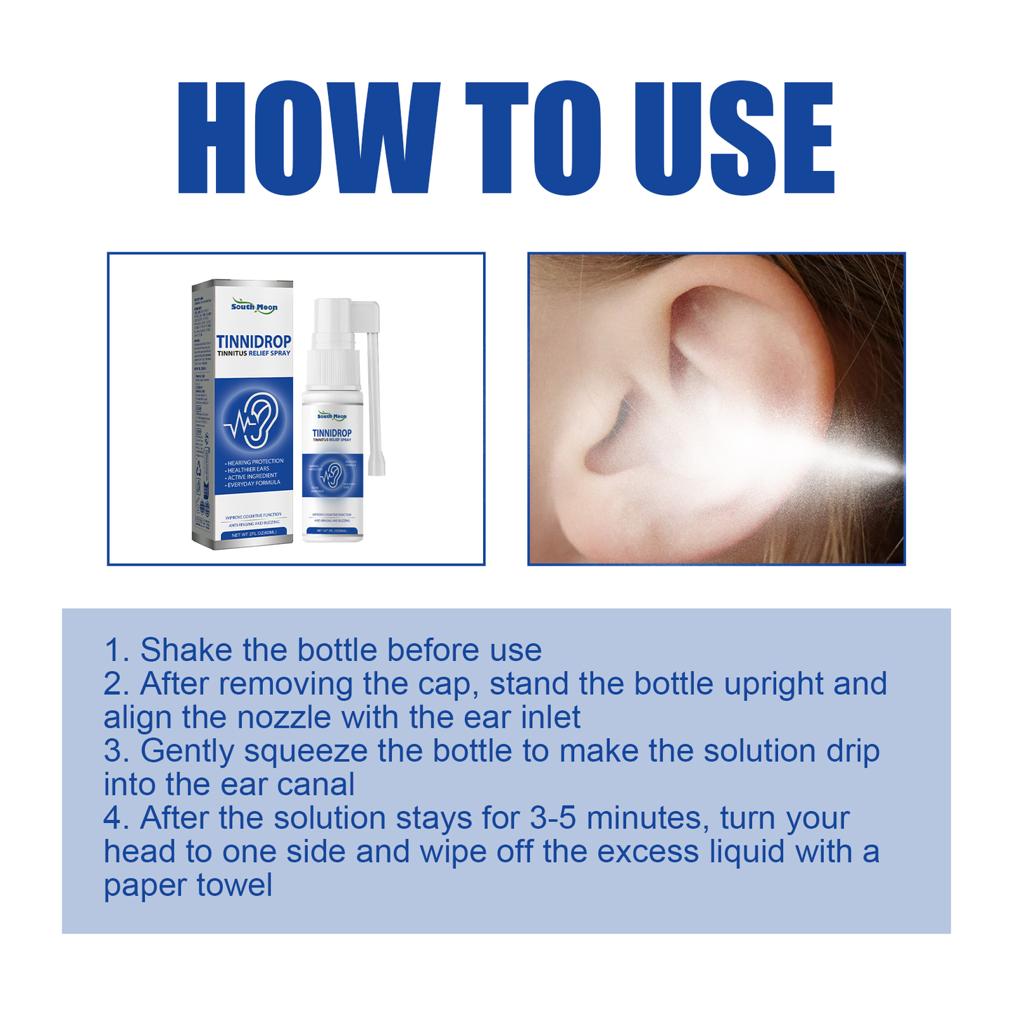 Fifuroes Ear Care Spray Ear Mild Care Earwax Cleaning Spray