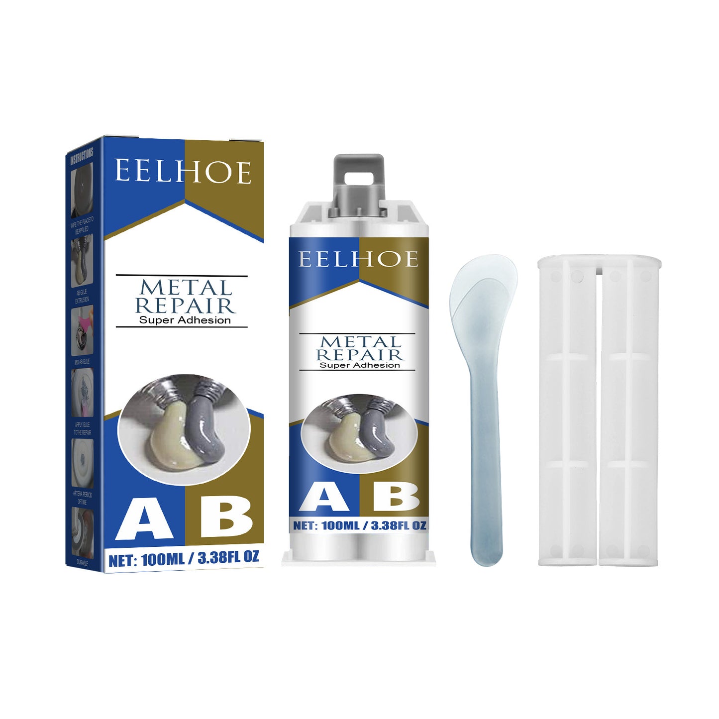 Fifuroes Metal Repair Glue, Crack Filling And Leak Plugging Quick Dry Crack High Temperature Welding Metal Repair Agent