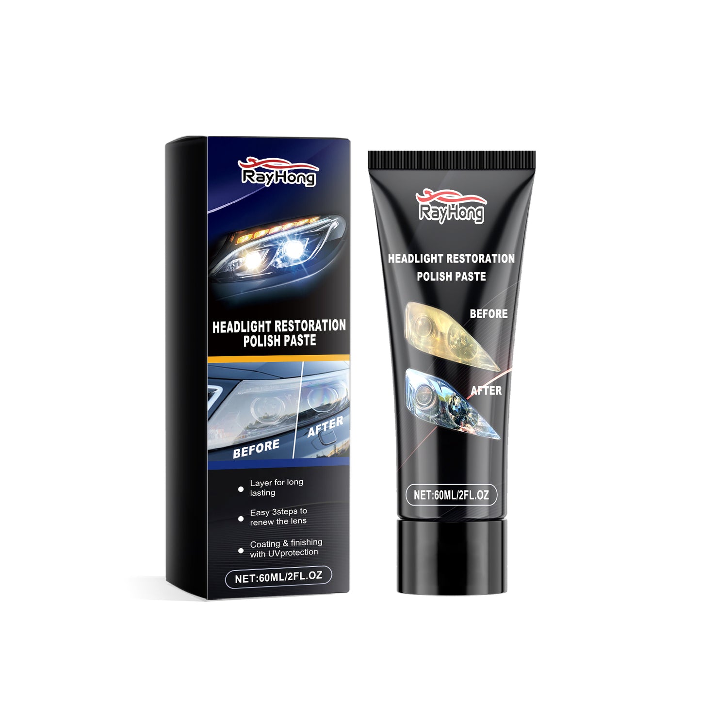 Fifuroes Headlight Polishing Paste Automotive Headlight Care Scratch Cleaning Refurbished Polishing Paste