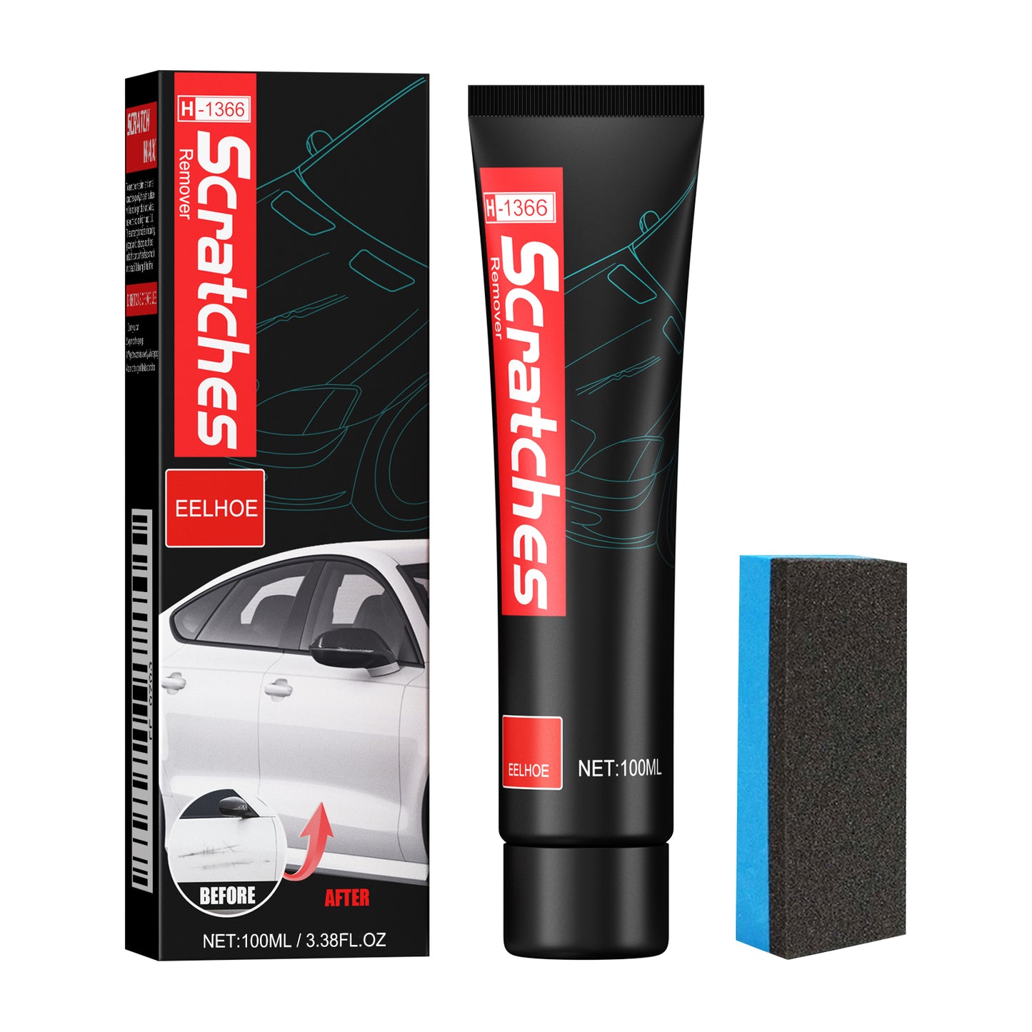 Fifuroes Scratches Remover, Paint Cleaning Decontamination Wax Scratch Retreading Paste Repair Car Wax