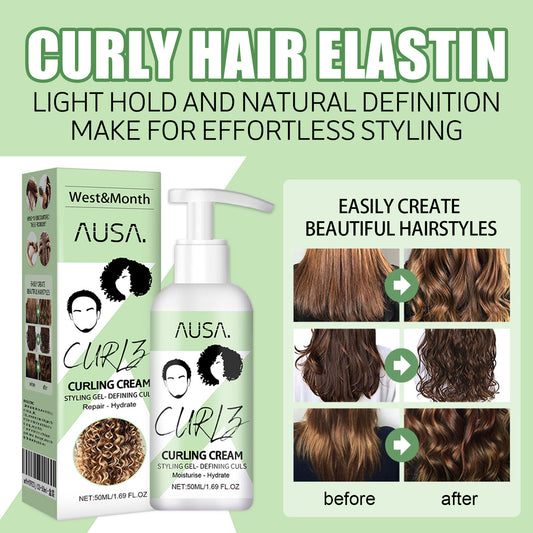 Fifuroes Curly Hair Elastin, Moisturizing Curly Hair Styling Fluffy Elastic Strong Hair Smoothing Frizz And Hair Care