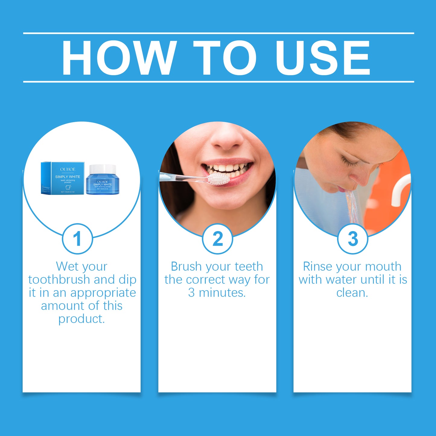 Fifuroes Teeth Beauty Powder, Mouth Cleaning Care Teeth Cleaning Smile Odor Care Powder
