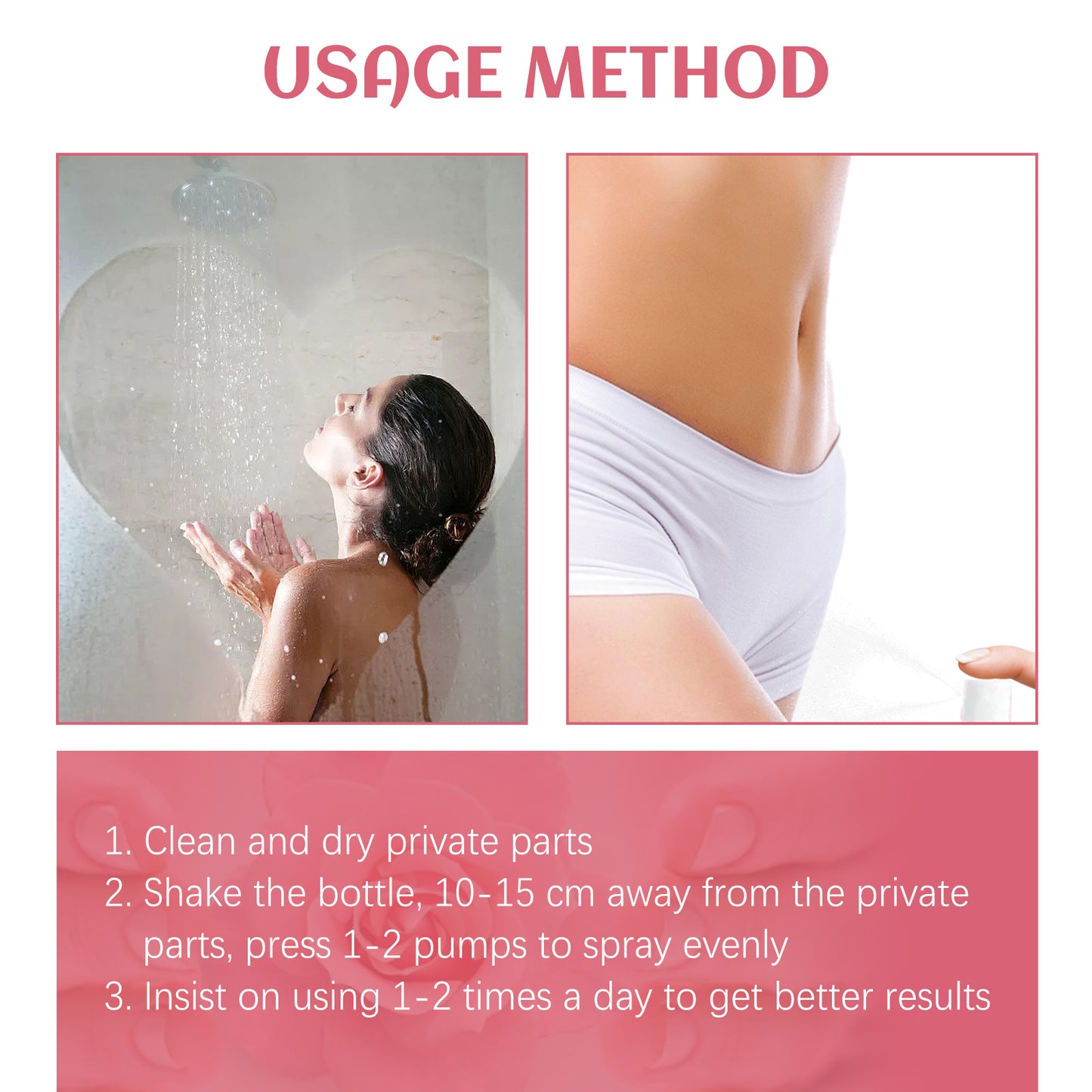 Fifuroes Female Body Care Spray, Relieve Itching Discomfort Gentle Cleaning Odors Body Care