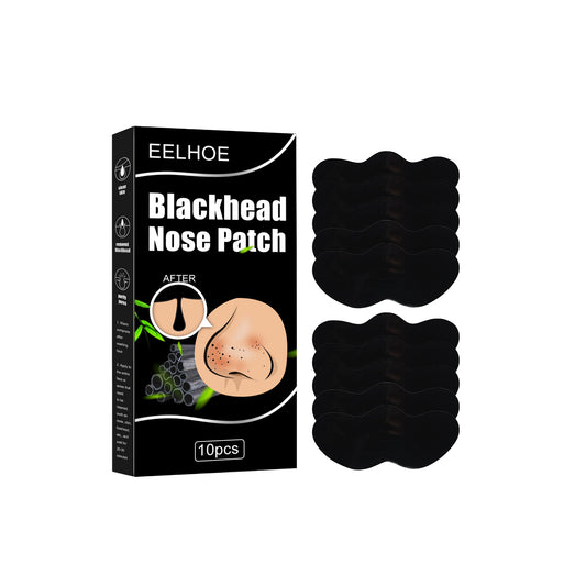 Fifuroes Black Pig Nose Patch, Bamboo Charcoal Remove Blackhead Acne Tear Nose Mask Patch