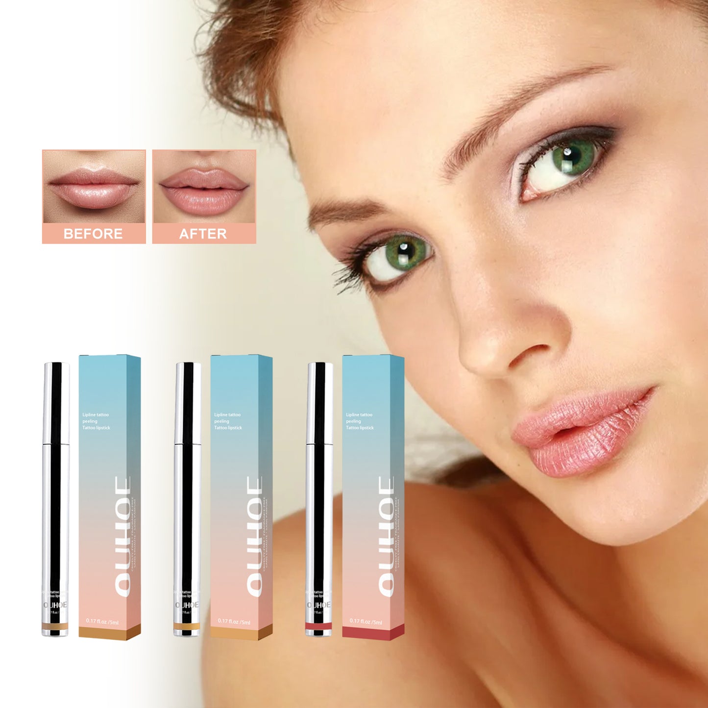 Fifuroes Peel Lip Liner, Plump Lip Lines Show Lip Color Without Makeup Peeling Lip Liner
