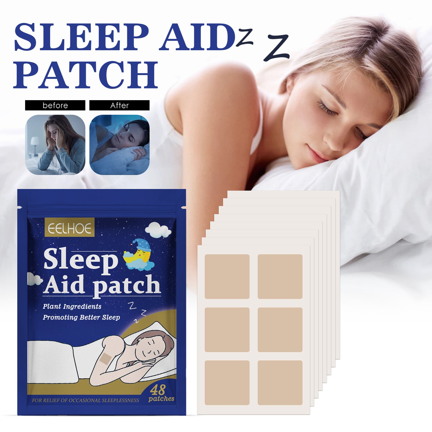 Fifuroes Sleep Patch Soothes The Body Improves Sleep Comfort Pamper Sleeping Body Patch