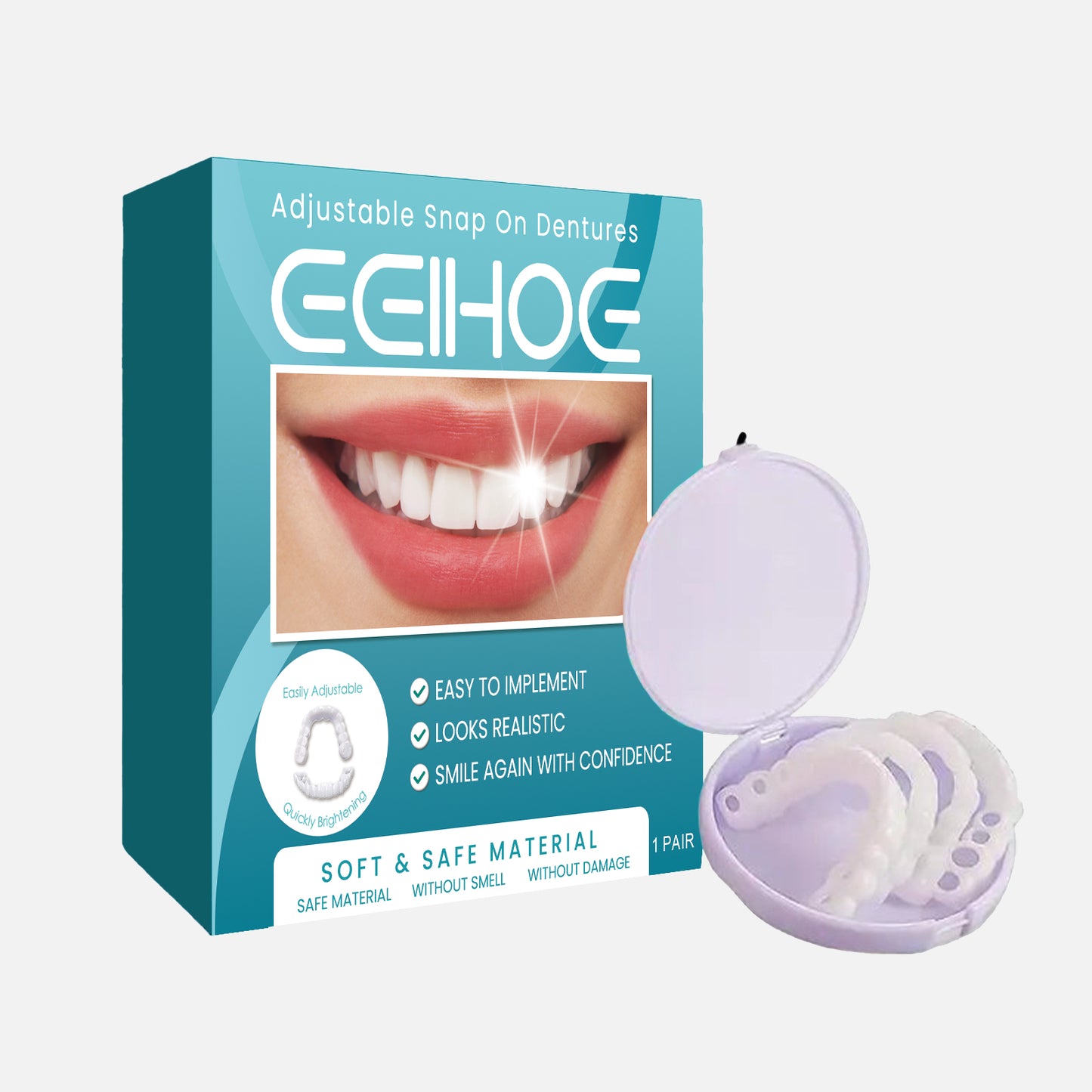 Fifuroes Adjustable Buckle Denture, Temporary Fillings Interdental Fillings Orthodontic Denture Kits