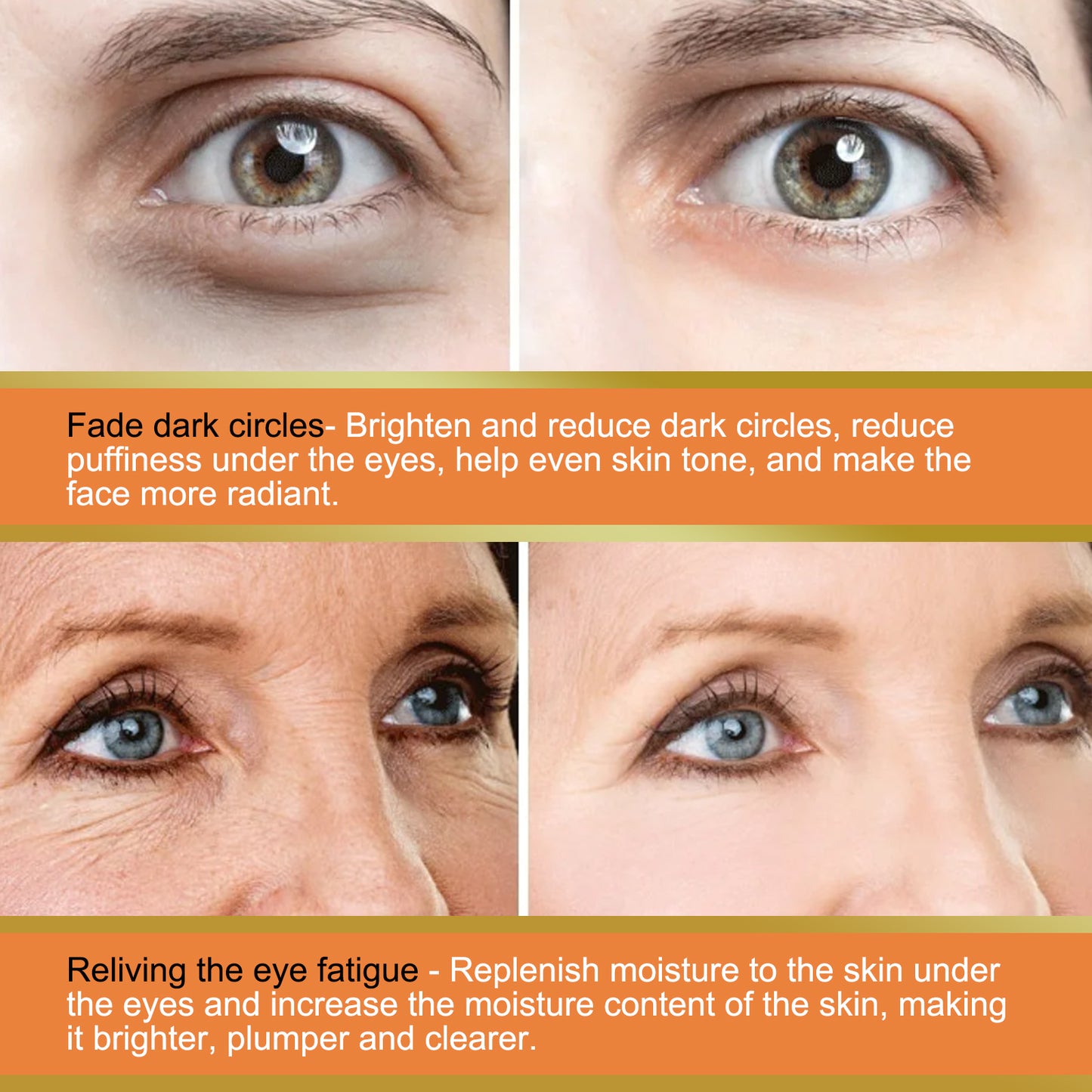 Fifuroes Revive + Glow Vitamin C Eye Balm, Dark Circles Repair Moisturizing Firming Eye Cream Stick