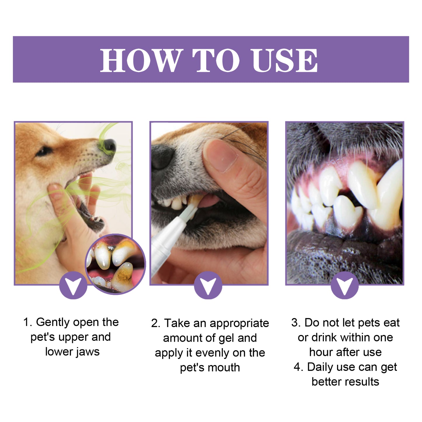 Fifuroes Pet Oral Repair Gel, Deep Cleaning Dog And Cat Tooth Stains Oral Cleaning Care