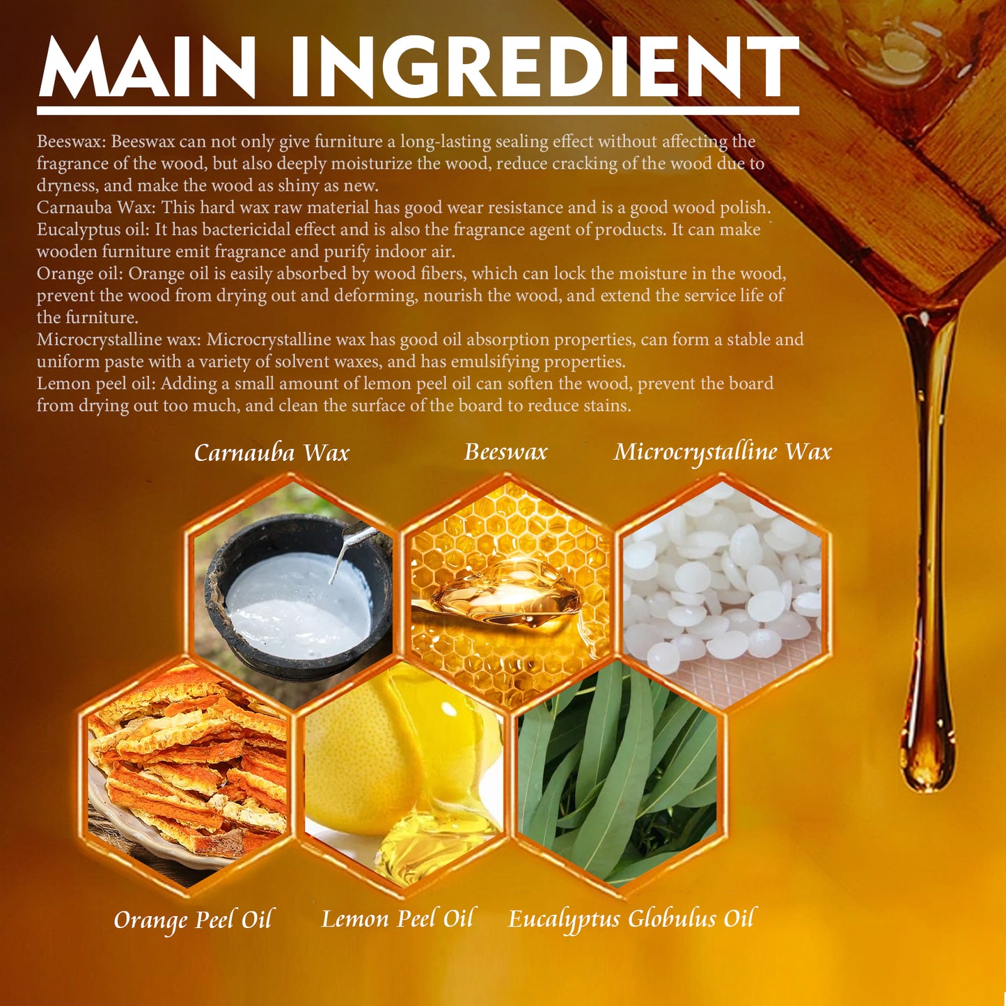 Fifuroes Furniture Restoration Beeswax, Furniture Beautification Polishing Maintenance Cleaning Care Beeswax