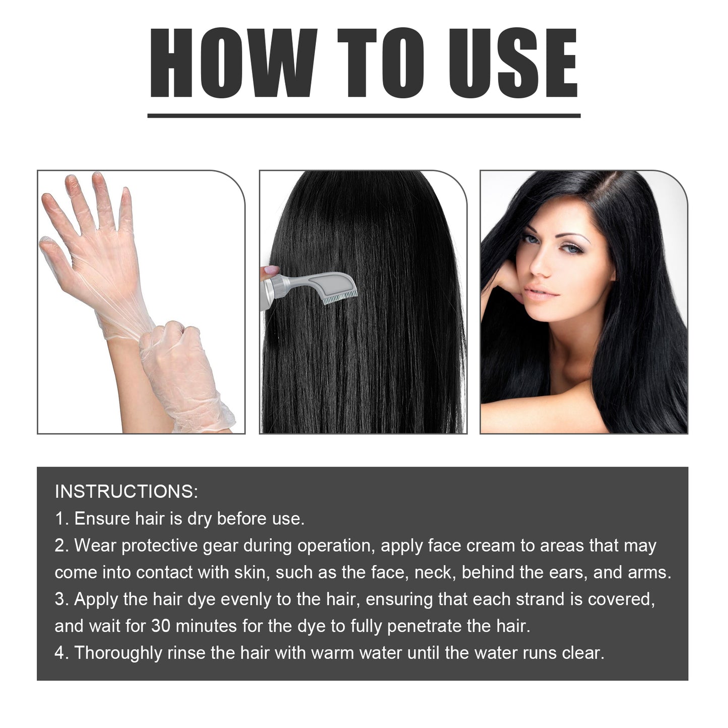 Fifuroes Fruit And Vegetable Hair Cream, Natural, Mild And Long-Lasting, Does Not Hurt The Scalp. Easy To Apply Dark Hair Cream