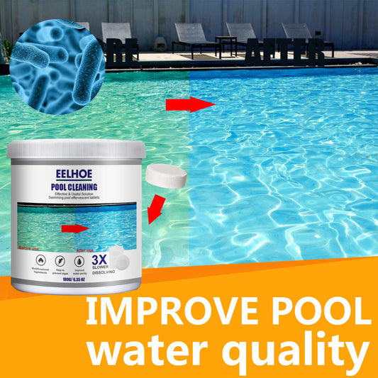 Fifuroes Multifunctional Pool Tub Effervescent Tablets, Water Quality Cleaning Tablets Pool Cleaning Effervescent Tablets