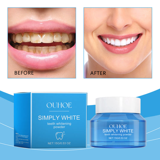 Fifuroes Teeth Beauty Powder, Mouth Cleaning Care Teeth Cleaning Smile Odor Care Powder