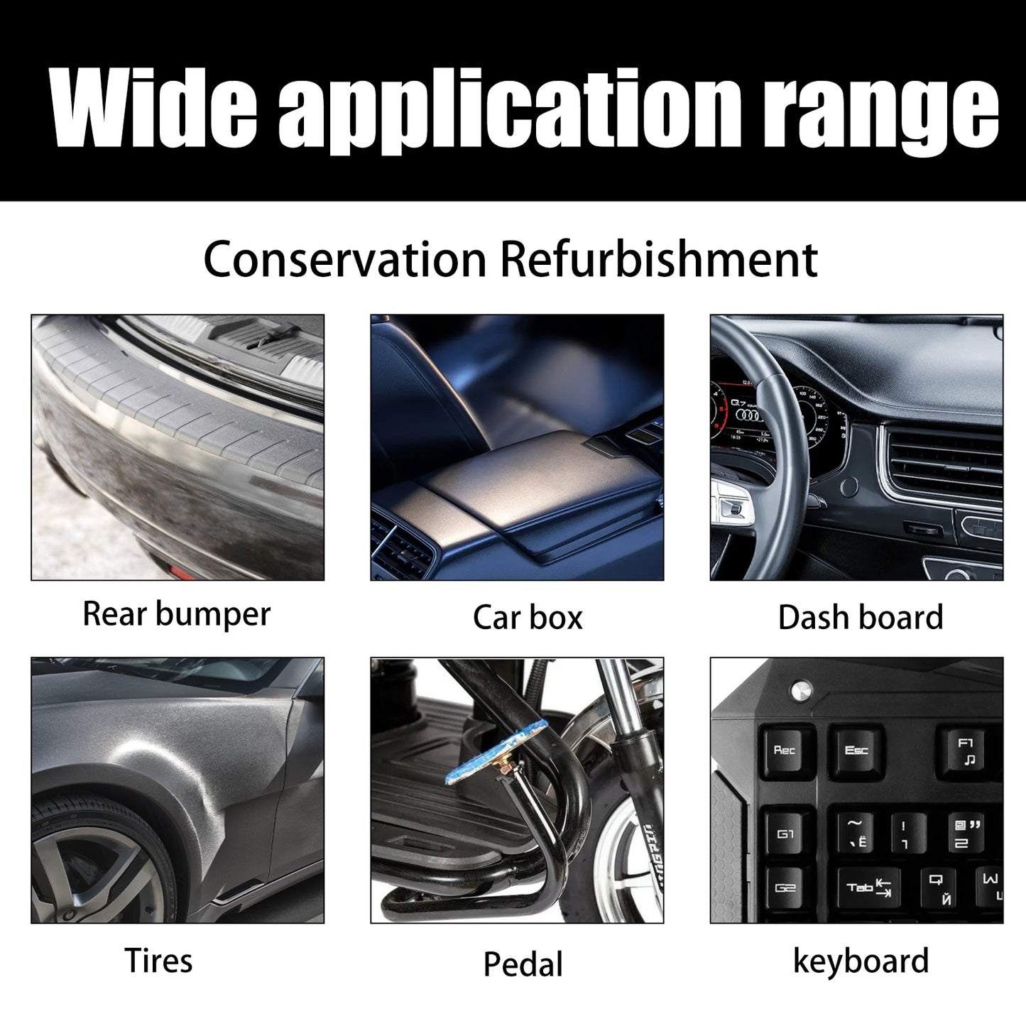 Fifuroes Plastic Retread Coating Automotive Interior Instrument Panel Seat Clean Dust Polishing Maintenance Coating