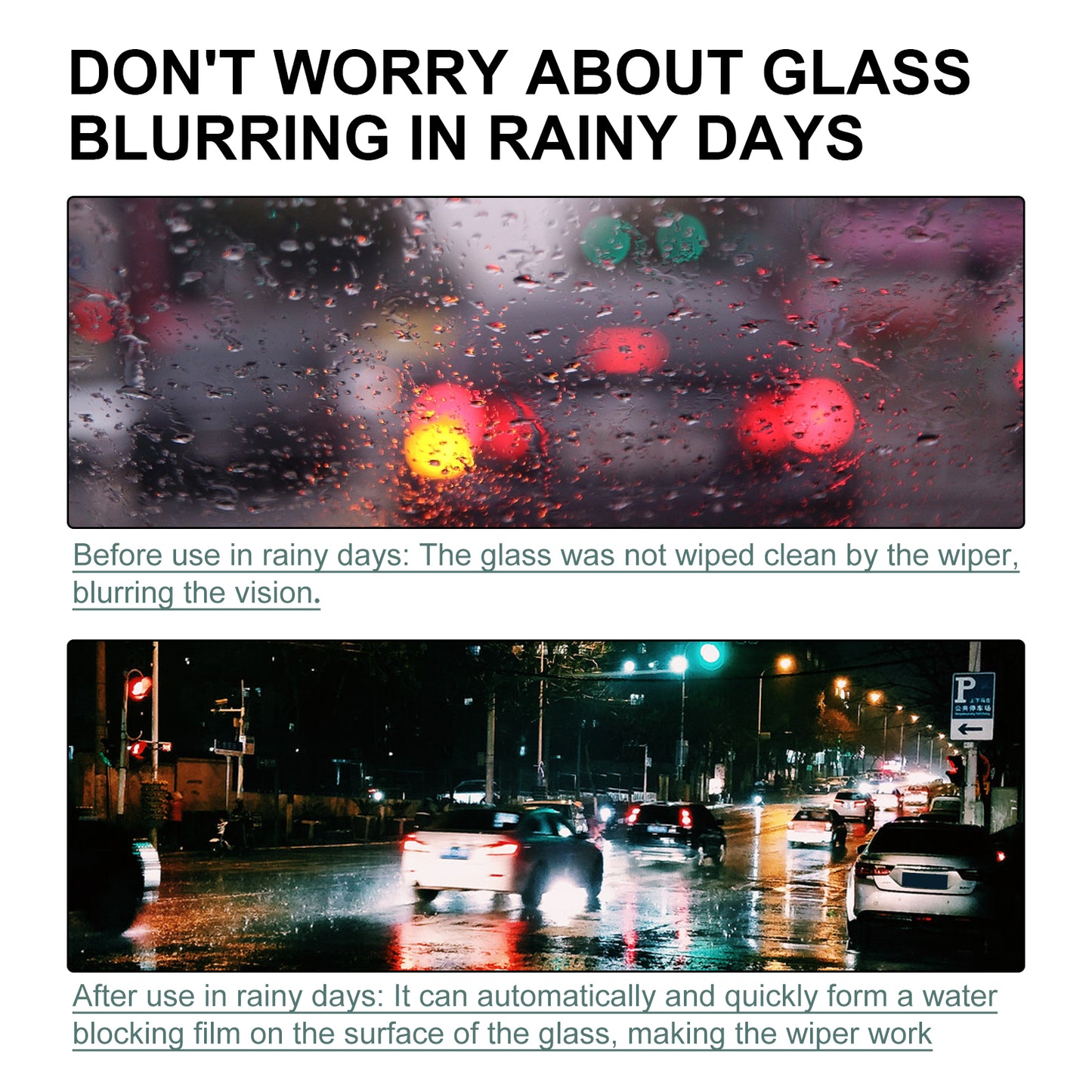 Fifuroes Car Glass-Anti Fog Hydrophobic Coating Spray, Rearview Mirror Windshield Cleaner Stains Hydrophobic Water Spray Antifogging Agent
