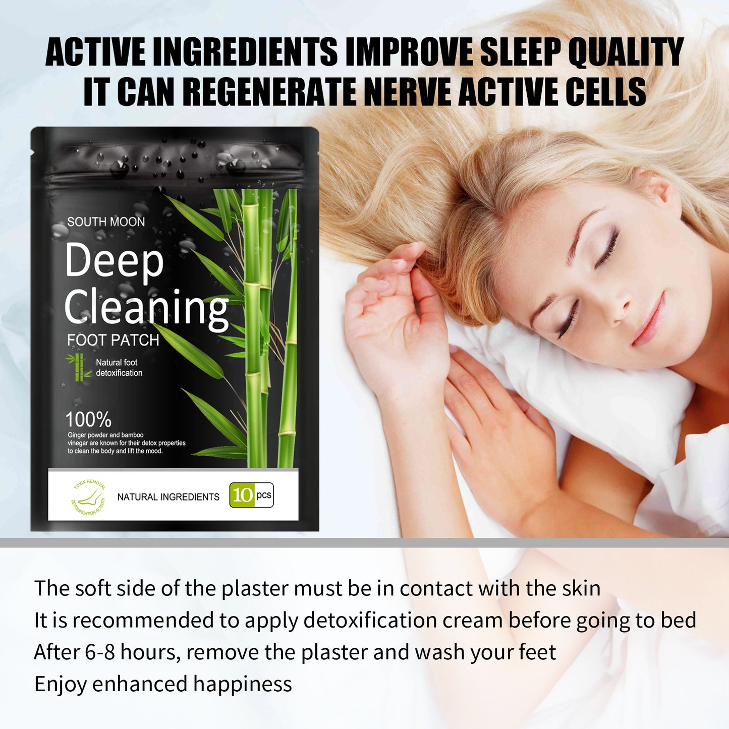 Fifuroes Natural herbal foot patch to relieve physical and mental stress Foot massage to help sleep foot patch