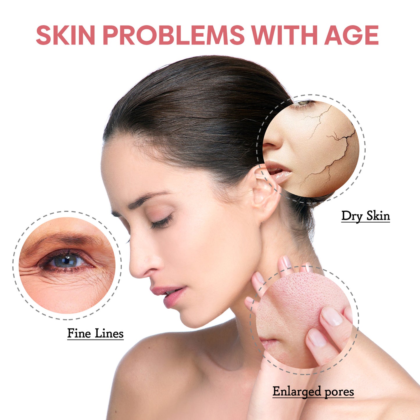 Fifuroes 5 in 1 Face Serum, Moisturizes Skin Firming Lightening Acne Spots Beautiful Skin Serum